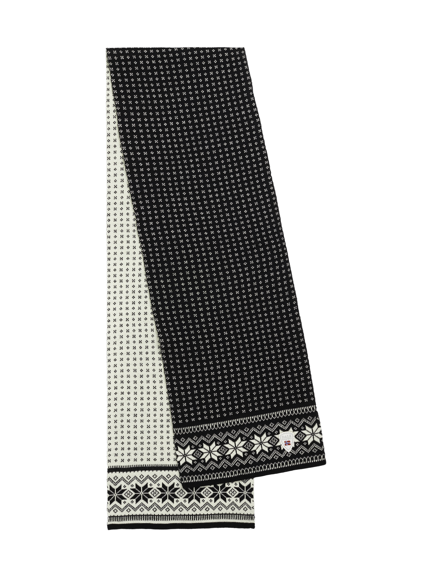 Garmisch Scarf - Merino Wool Black White