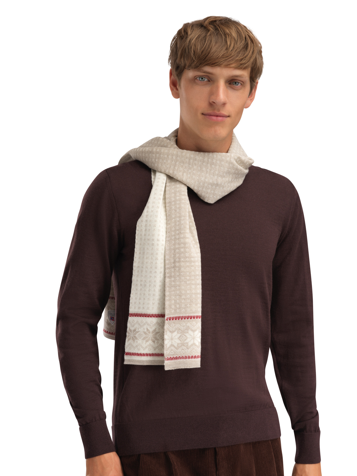 Garmisch Scarf - Merino Wool Sand Offwhite