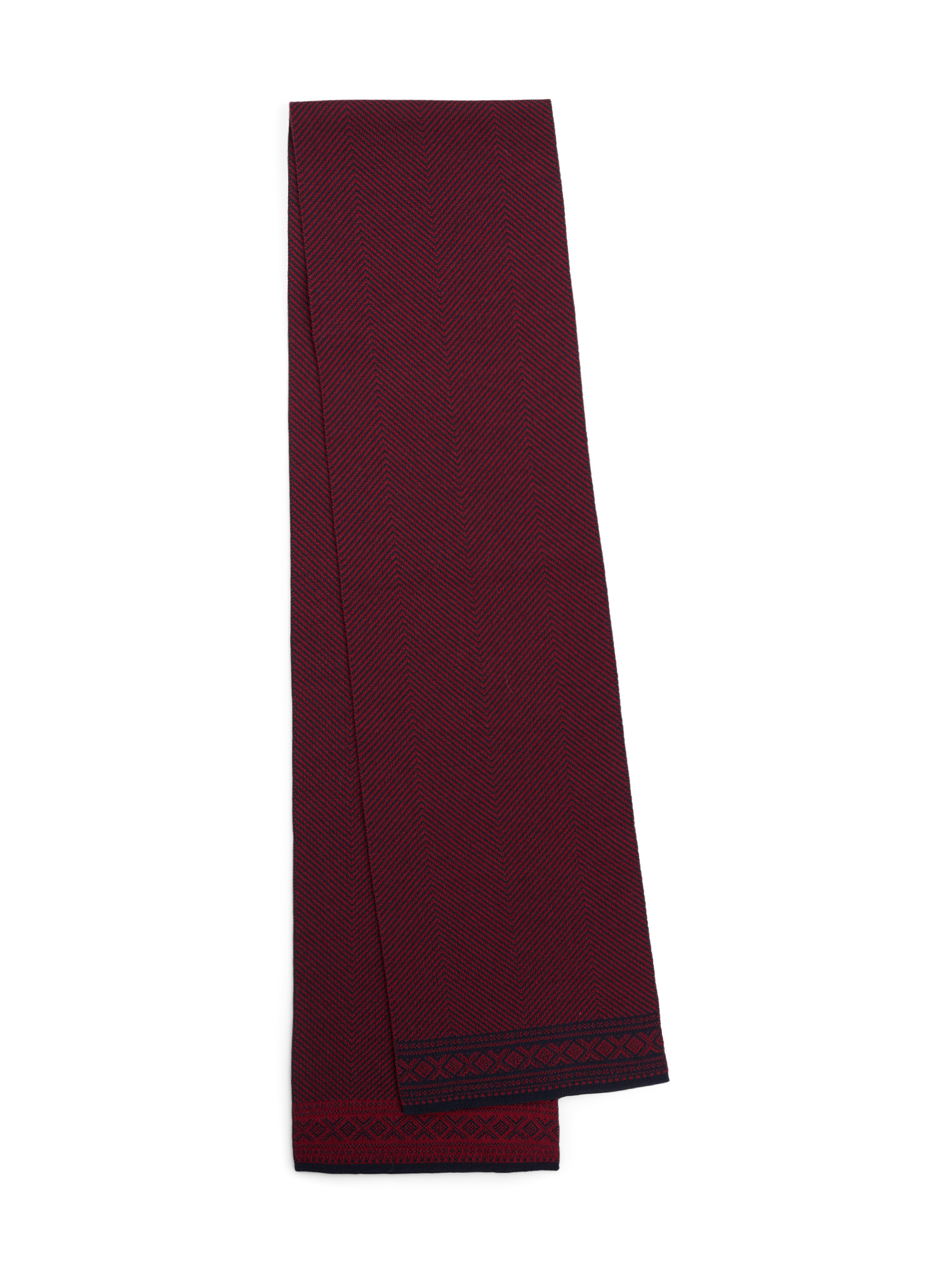 Cortina Scarf - Merino Wool Marine Redrose