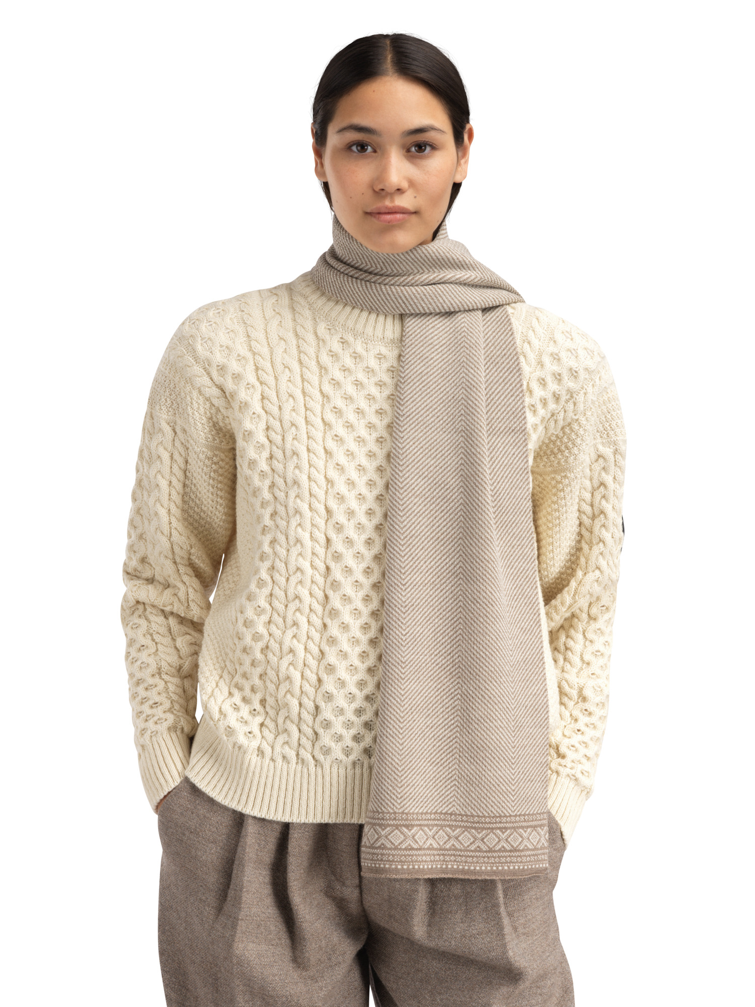 Cortina Scarf - Merino Wool Mountainst. Offwhite