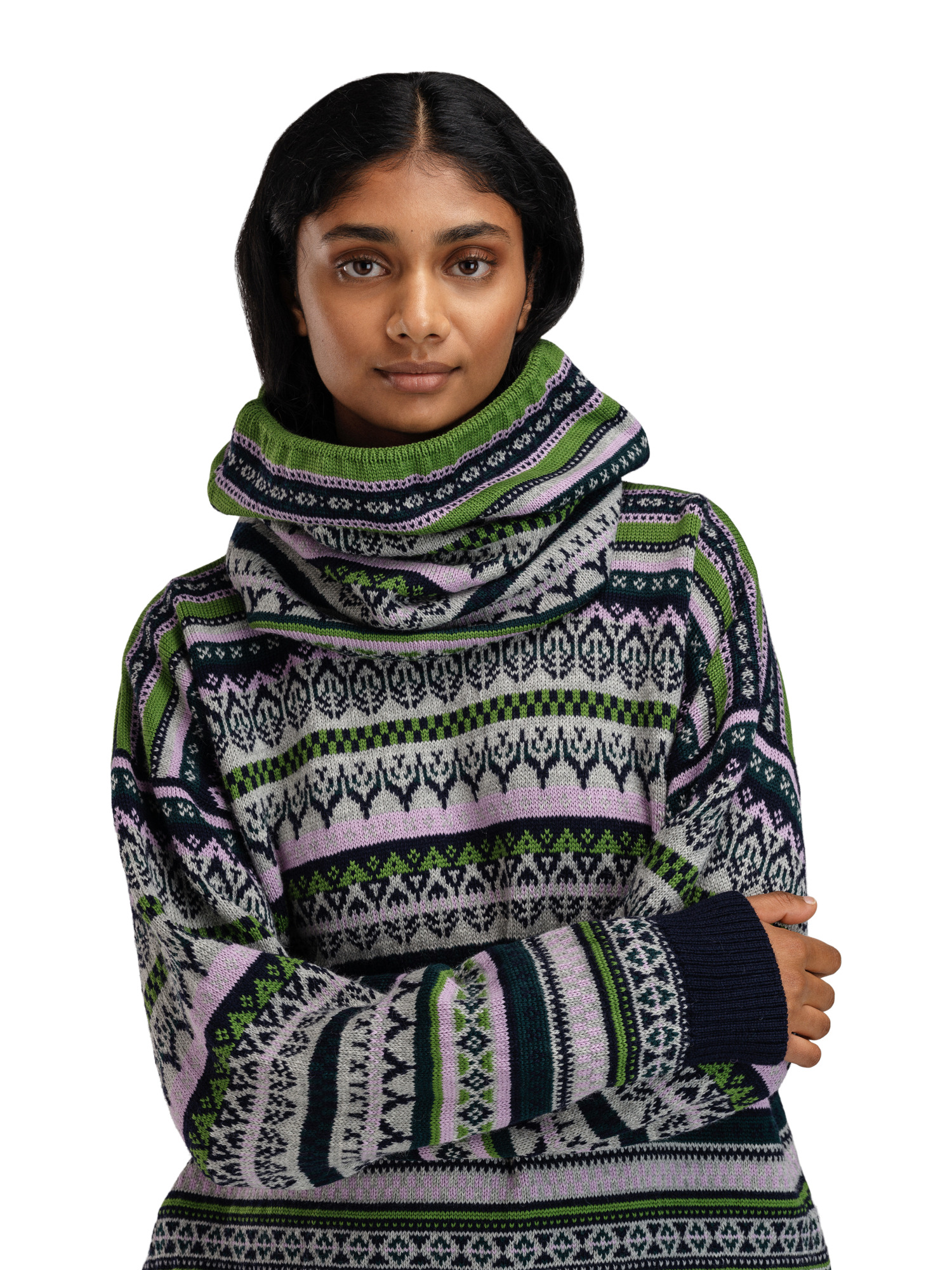 Utsira tubular scarf Marine Pinegreen Lightcharcoal