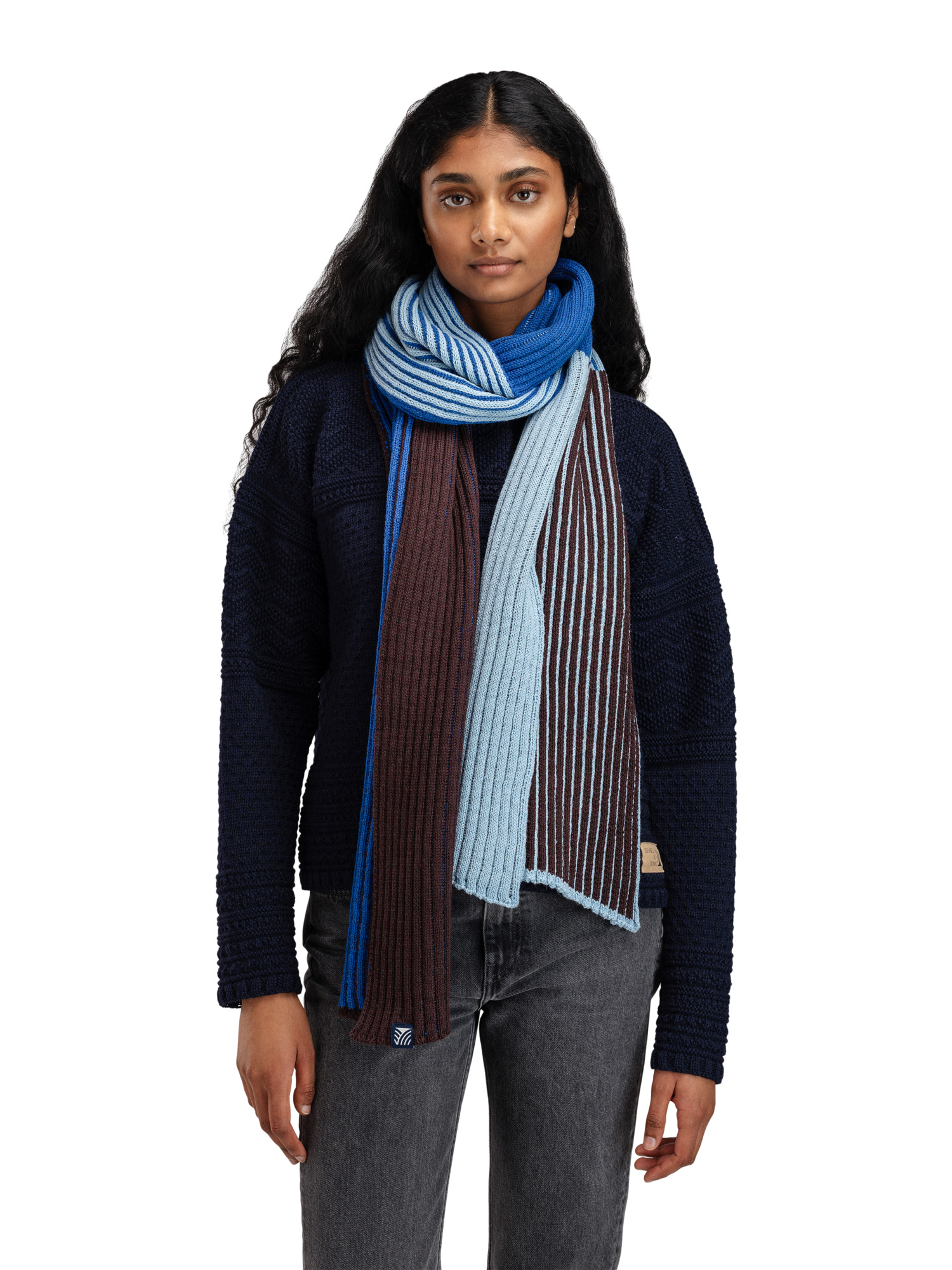 Skarstind Scarf Wine Ultramarine Iceblue