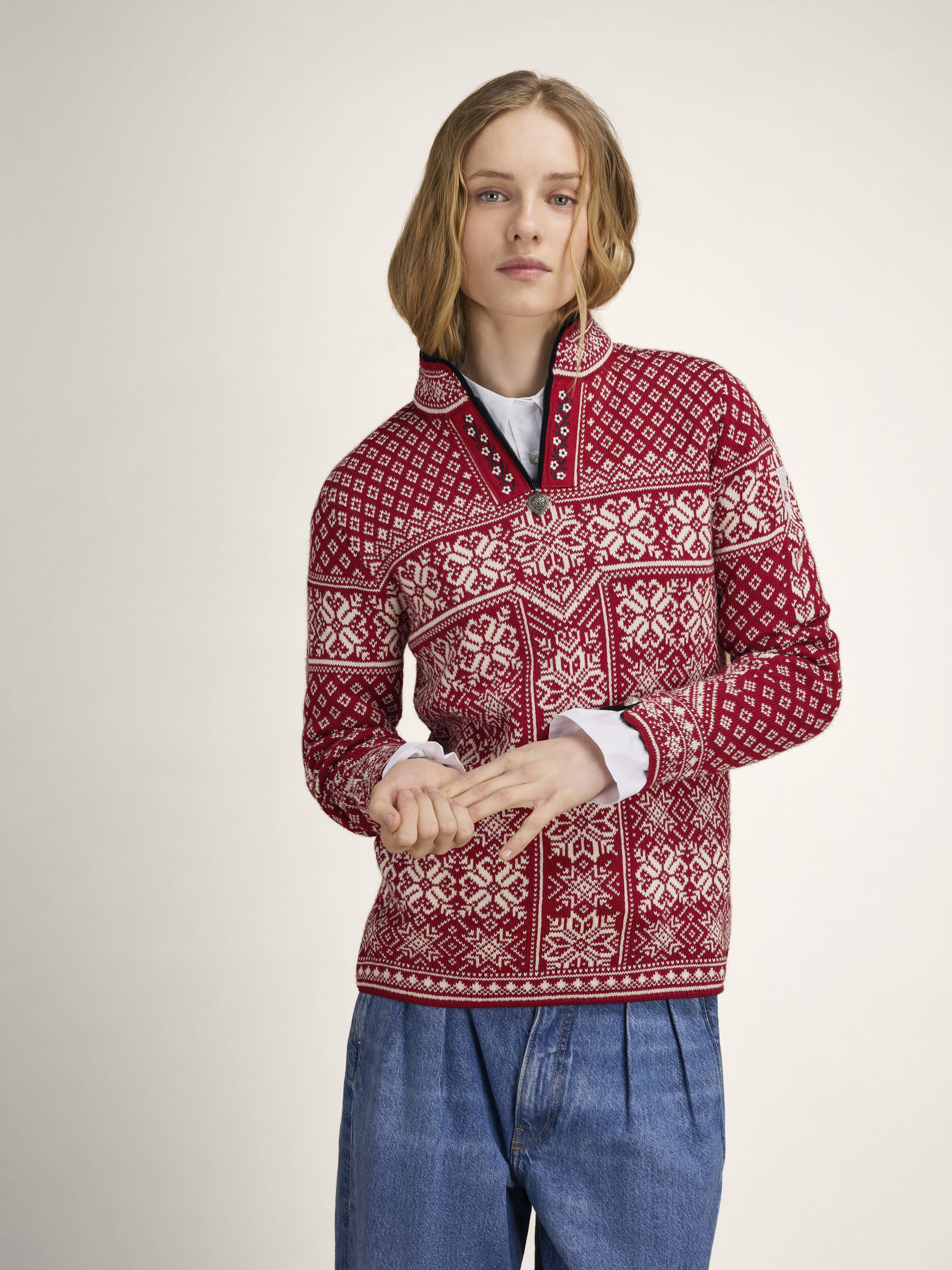 Peace Women’s Knit Sweater  red
