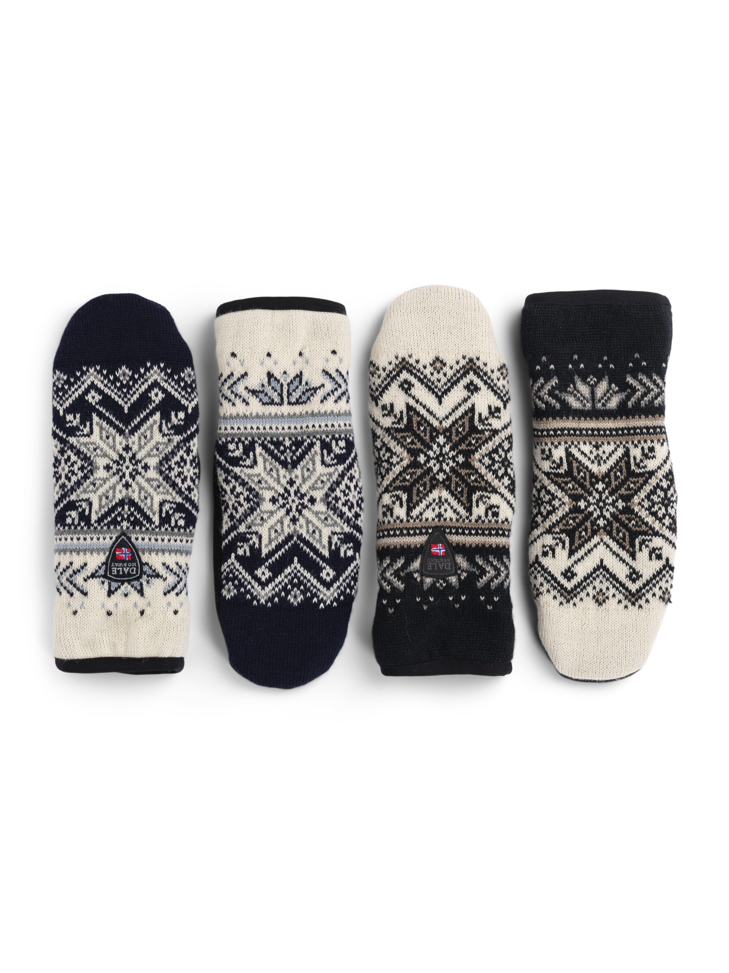 Vail Polar Mittens Offwhite Marine Midnightnavy