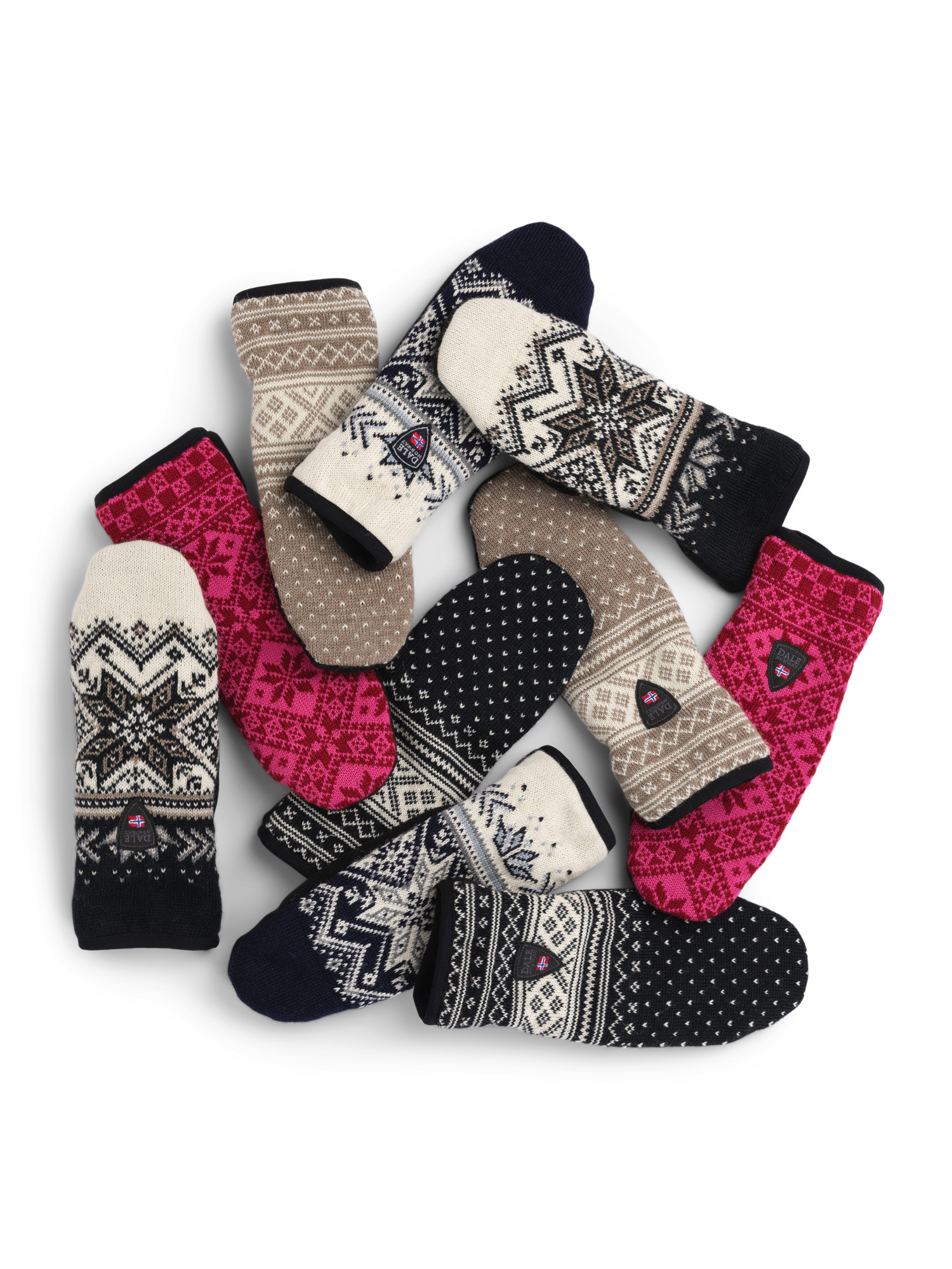 Valløy Polar Mittens Black Offwhite