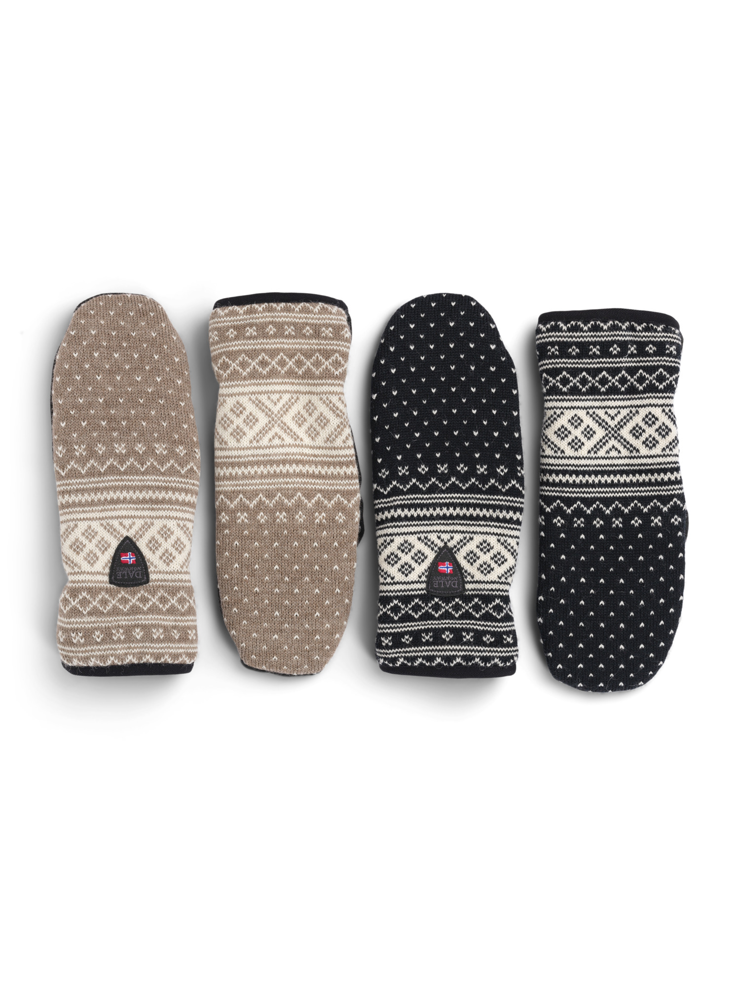 Valløy Polar Mittens Black Offwhite