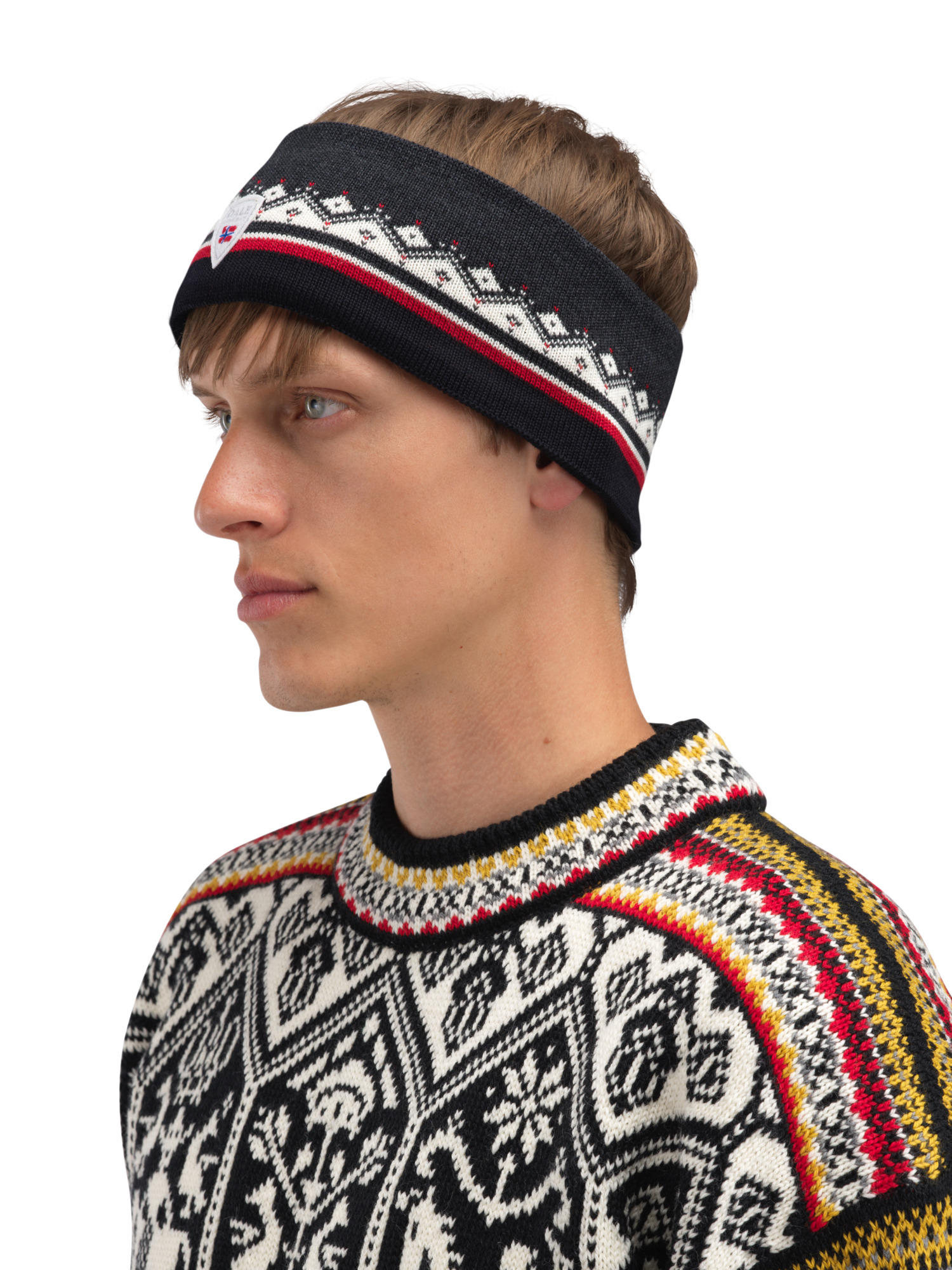 Moritz Headband - Merino Wool Darkcharcoal Raspberry O