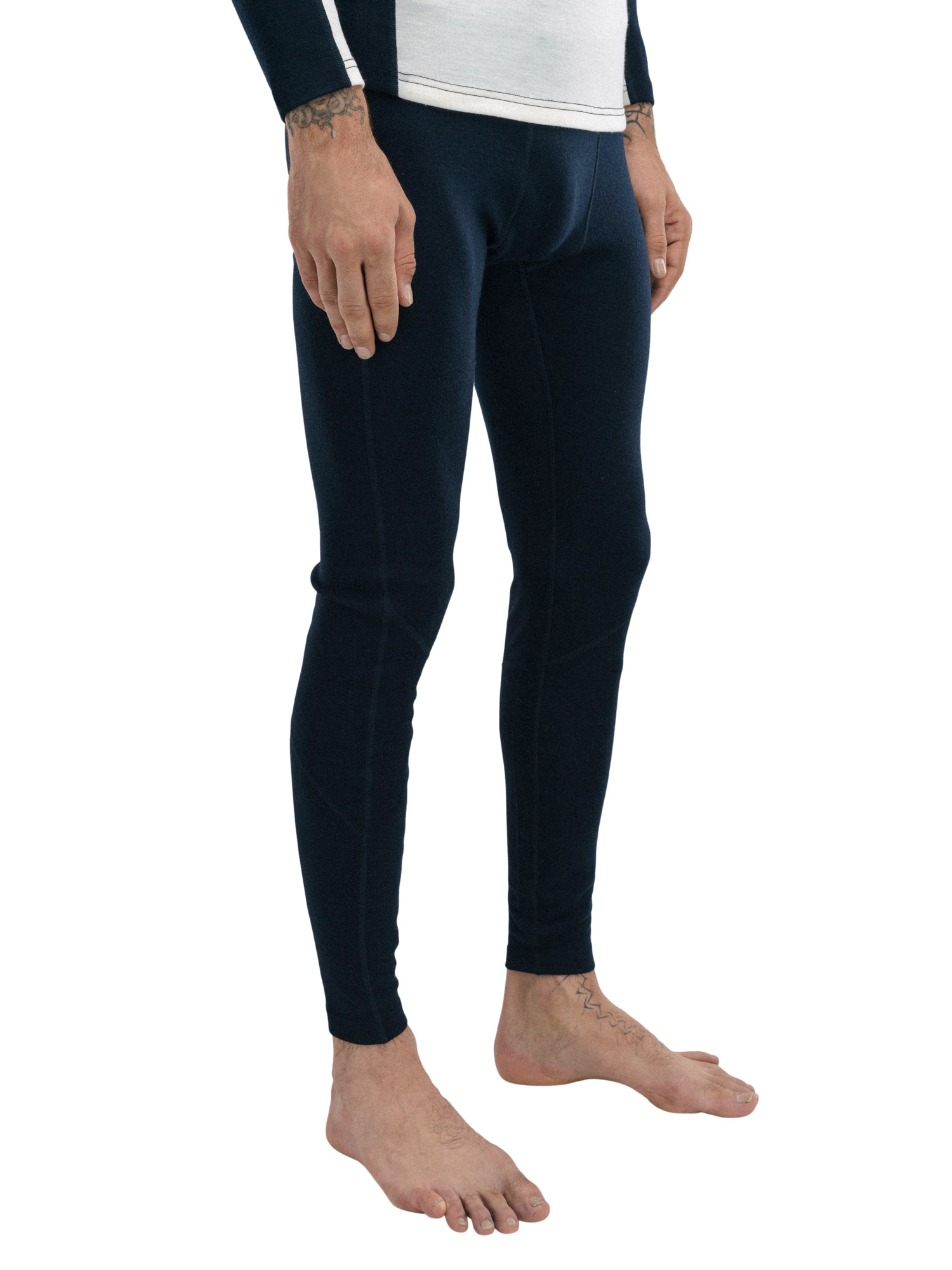 Aksla Men's Baselayer Pants - Merino wool Navy