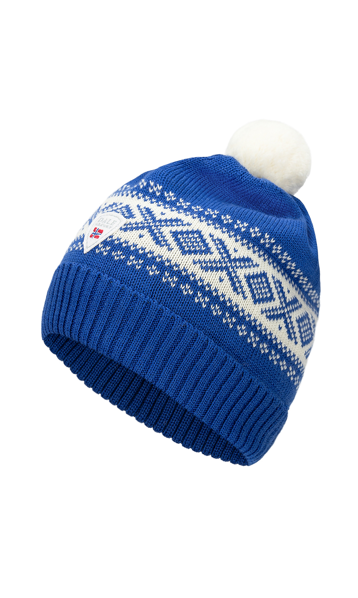Cortina Kids Hat 4-8 Yrs - Merino Wool Ultramarine Offwhite