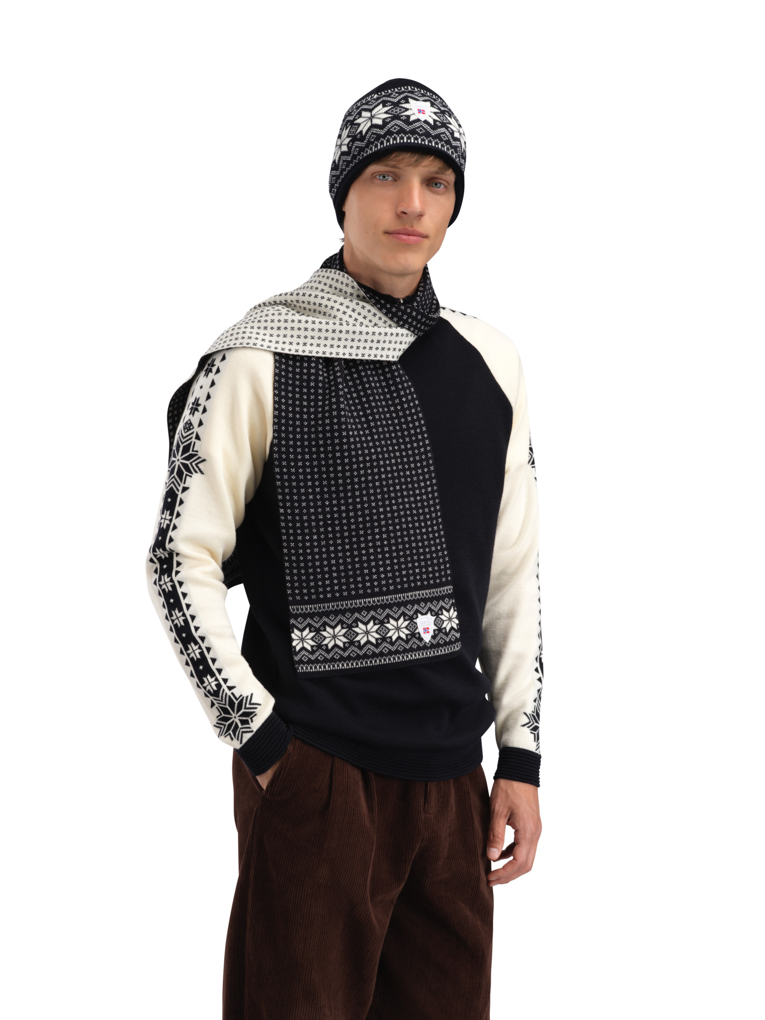 Garmisch Hat - Merino Wool Black White