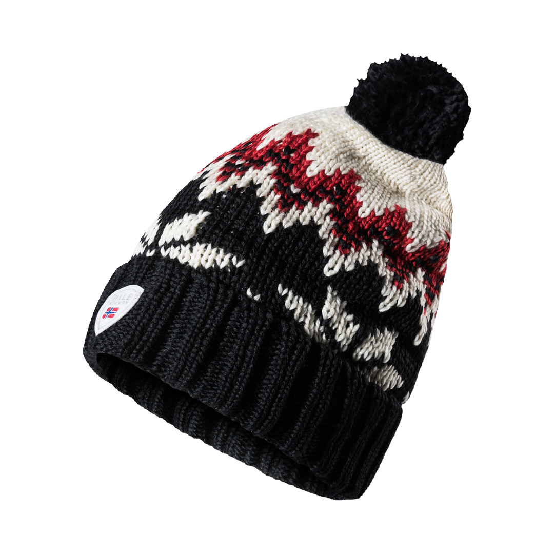 Myking Hat Black White Red - Dale of Norway