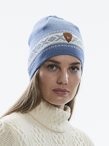 Cortina Merino Hat Iceblue White - Dale 