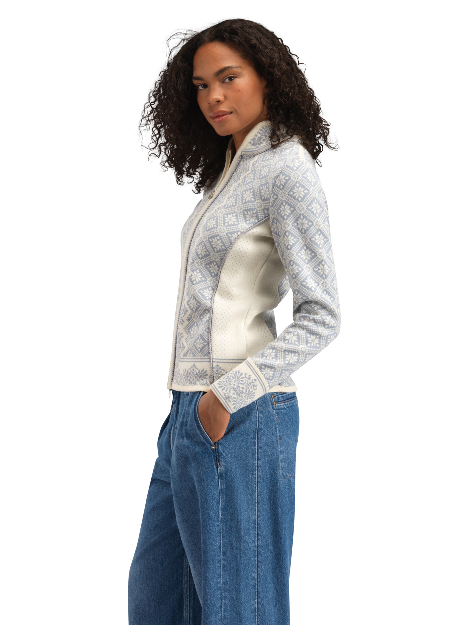 Christiania Women's Jacket - Merino Wool Offwhite Metalgrey