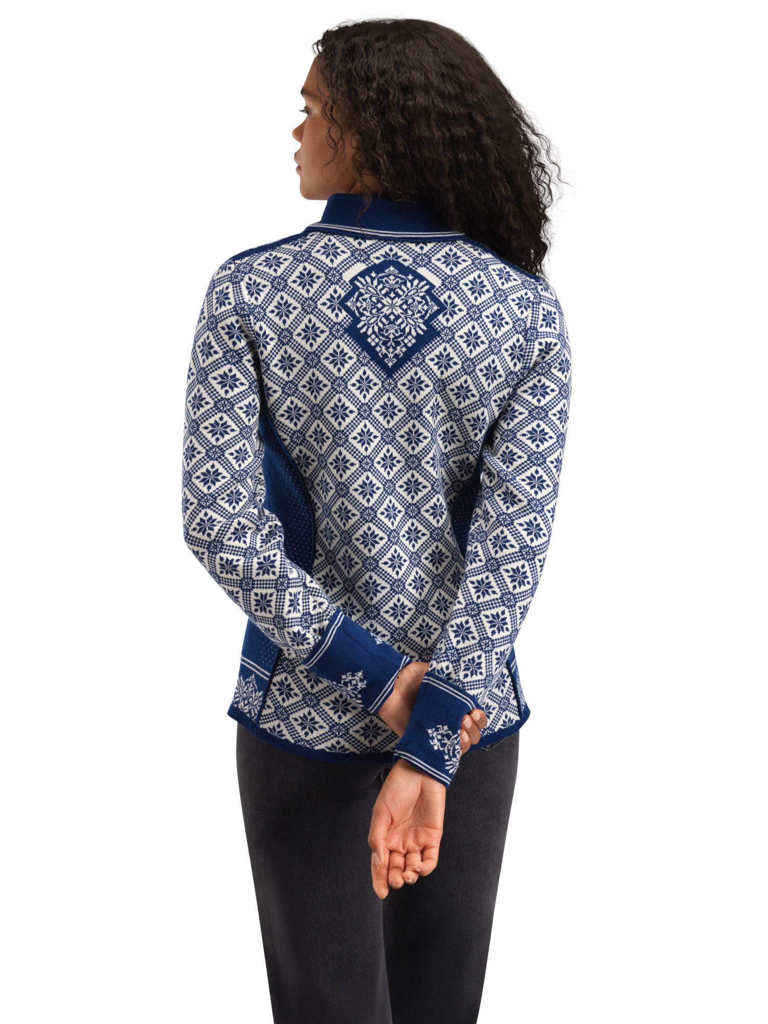 Christiania Women's Jacket - Merino Wool Atlanticblue Offwhite