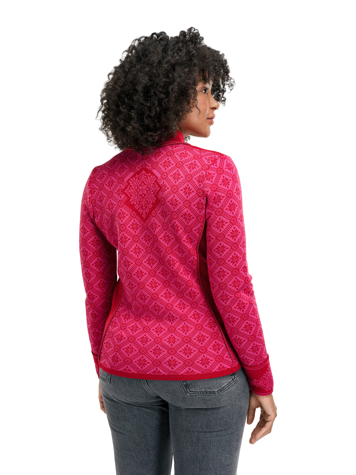 Christiania Fem Jacket Raspberry Allium - Dale of Norway
