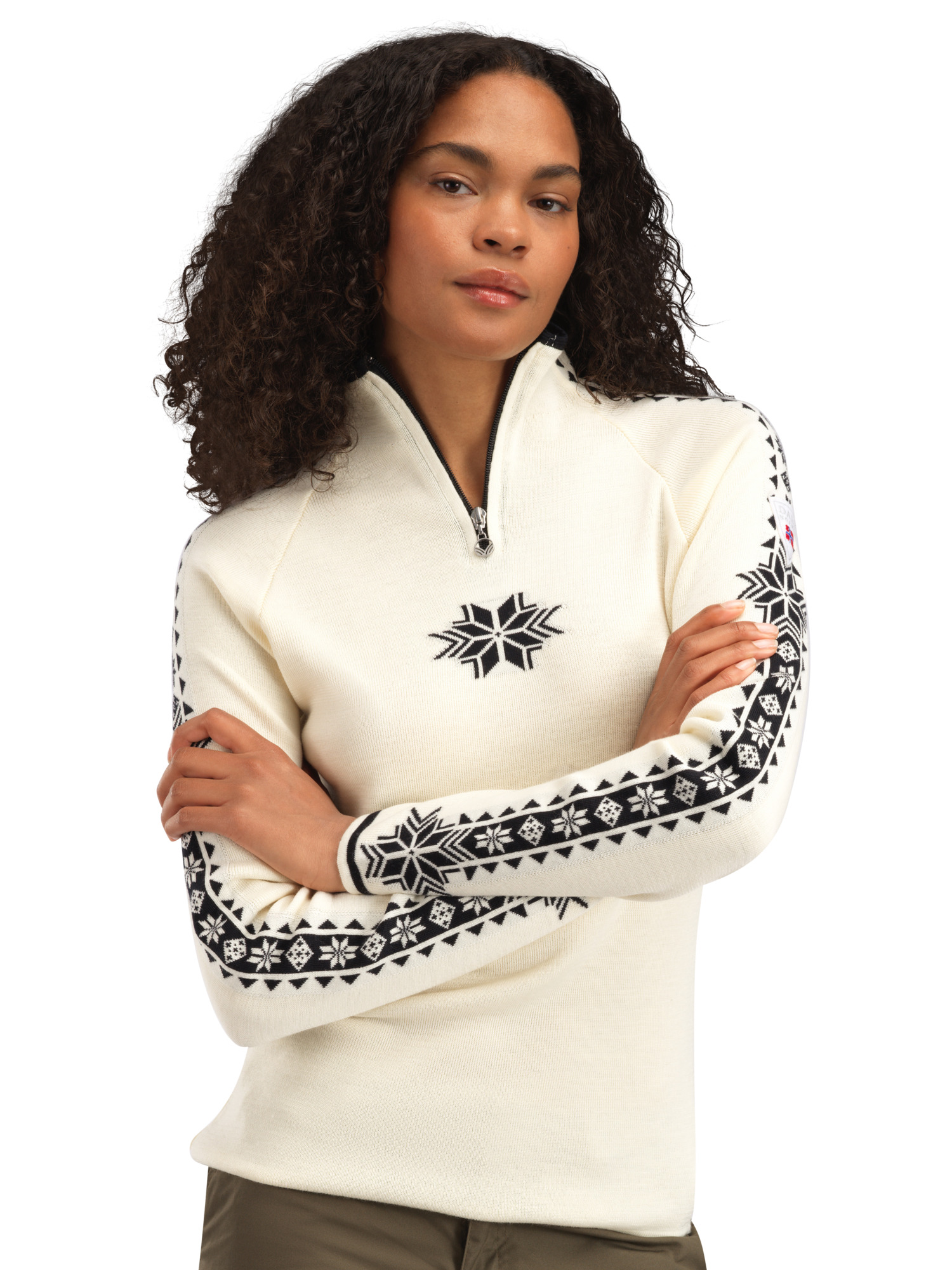 Geilo Fem Sweater Offwhite Black - Dale of Norway