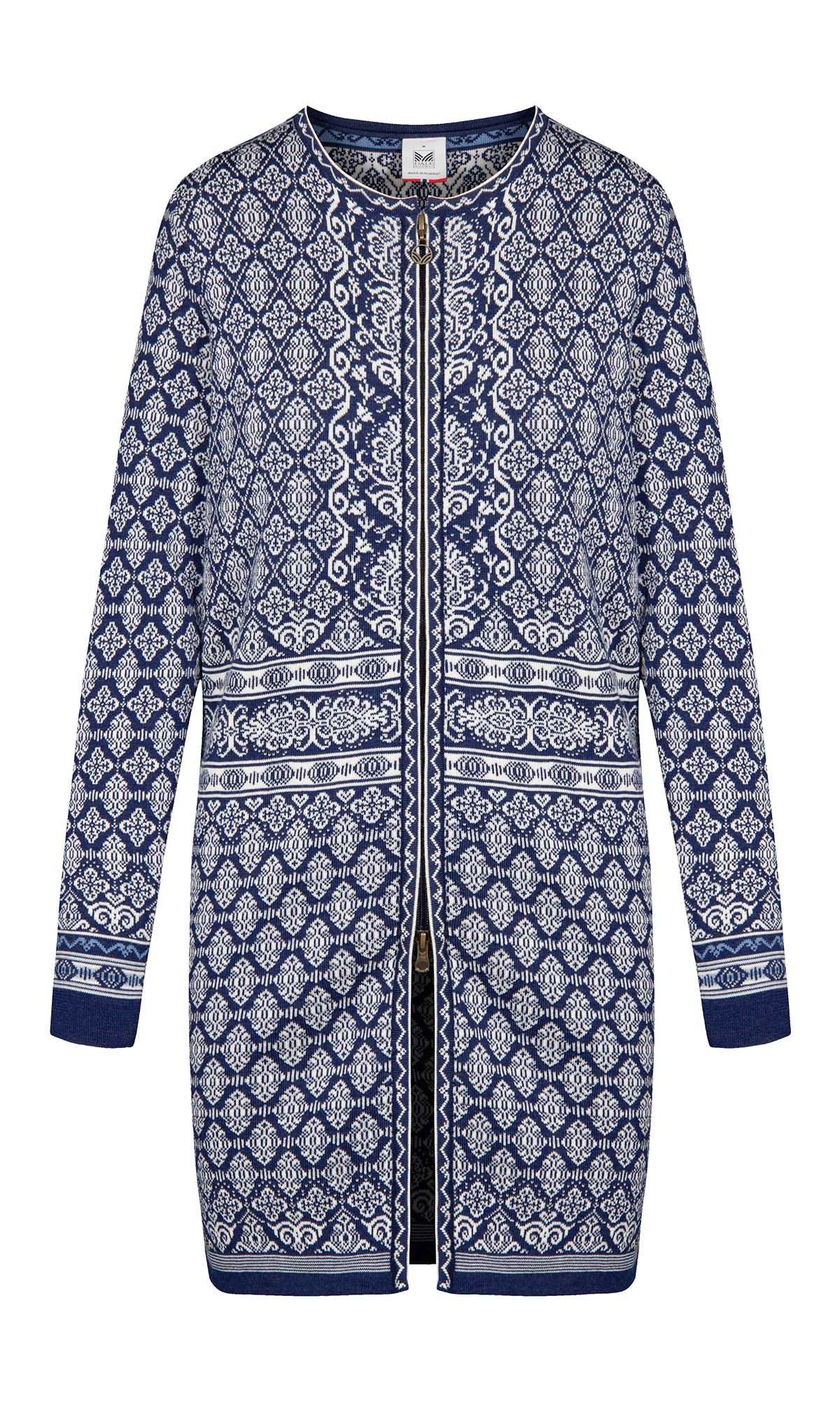 Ingeborg Women’s Jacket - Merino Electricstorm Offwhite Blue