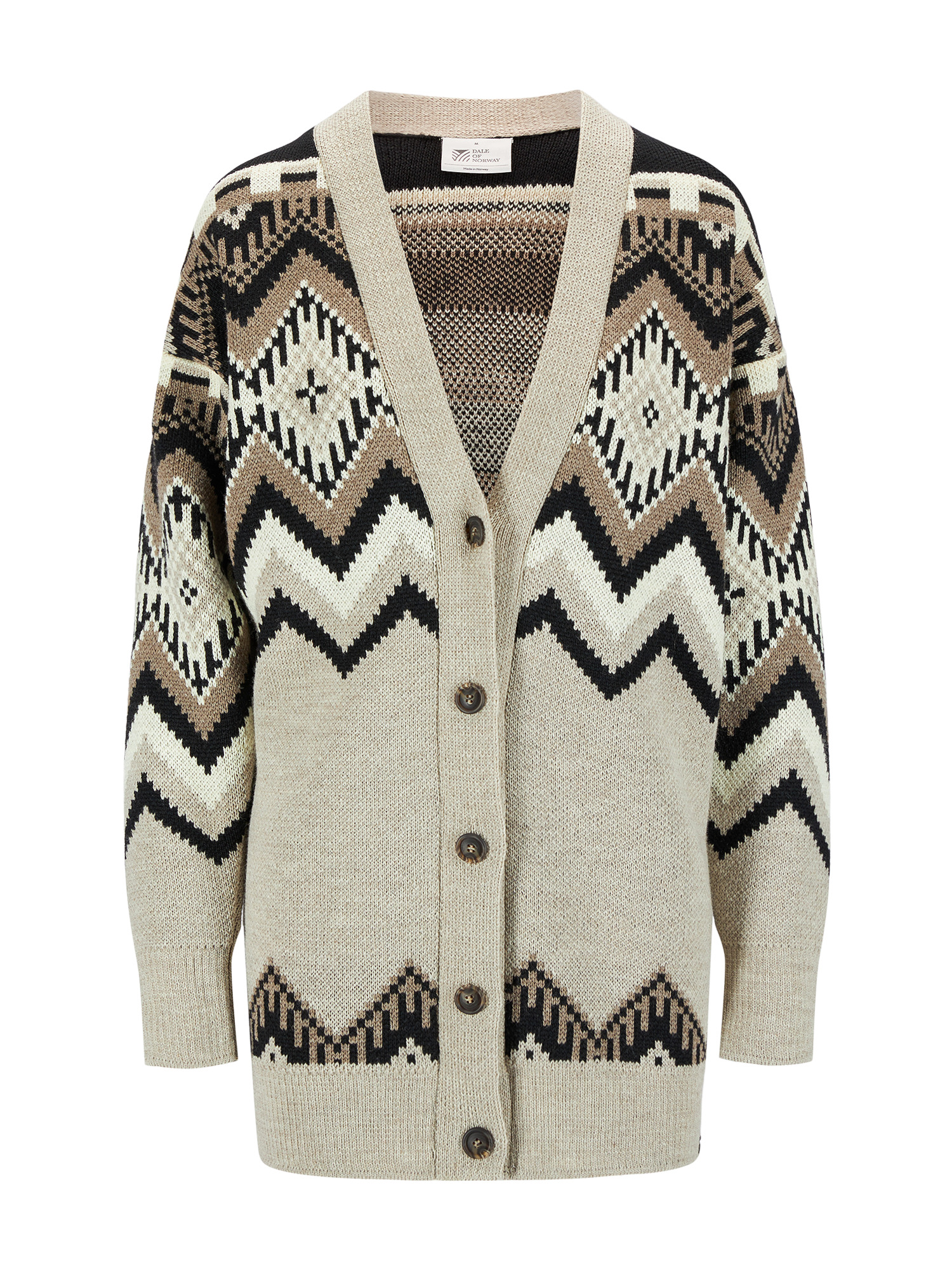 Skåla Women's Cardigan Sand Black Offwhite
