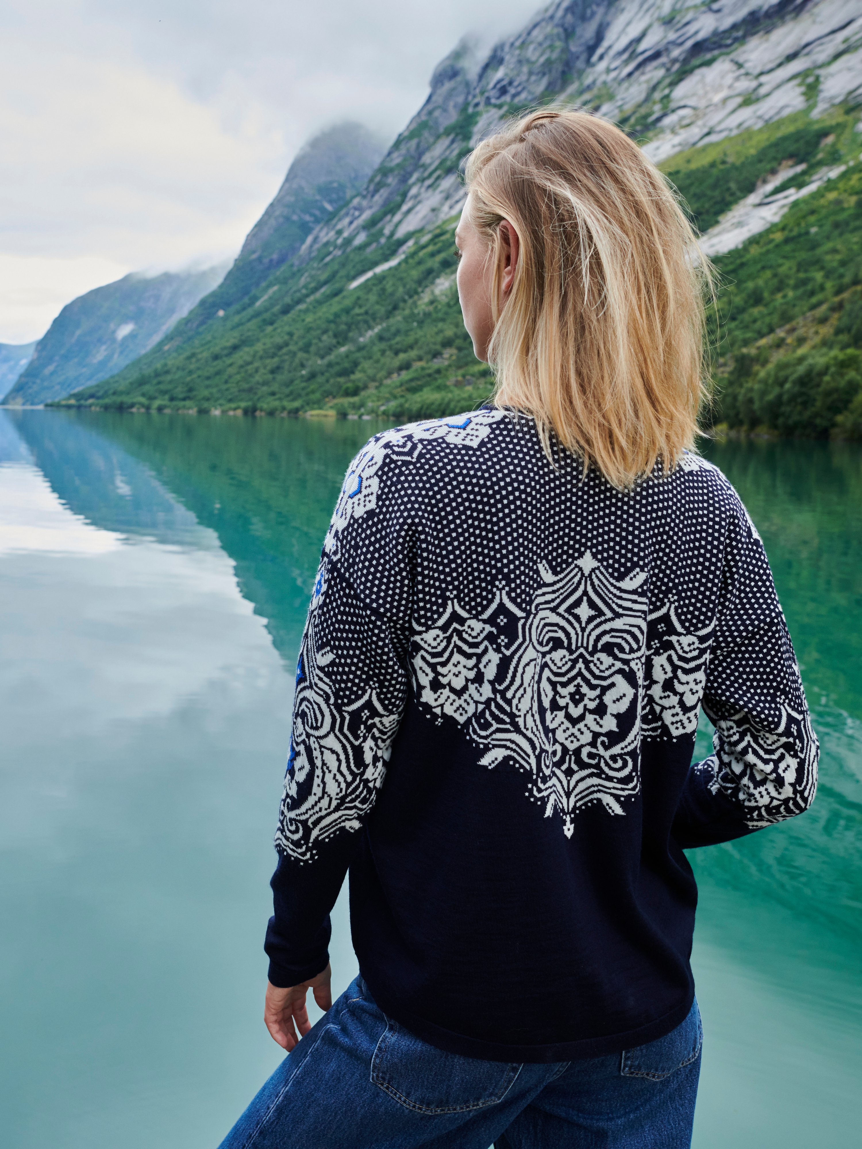 Rosendal women's jacket  Navy Offwhite Ultramarine