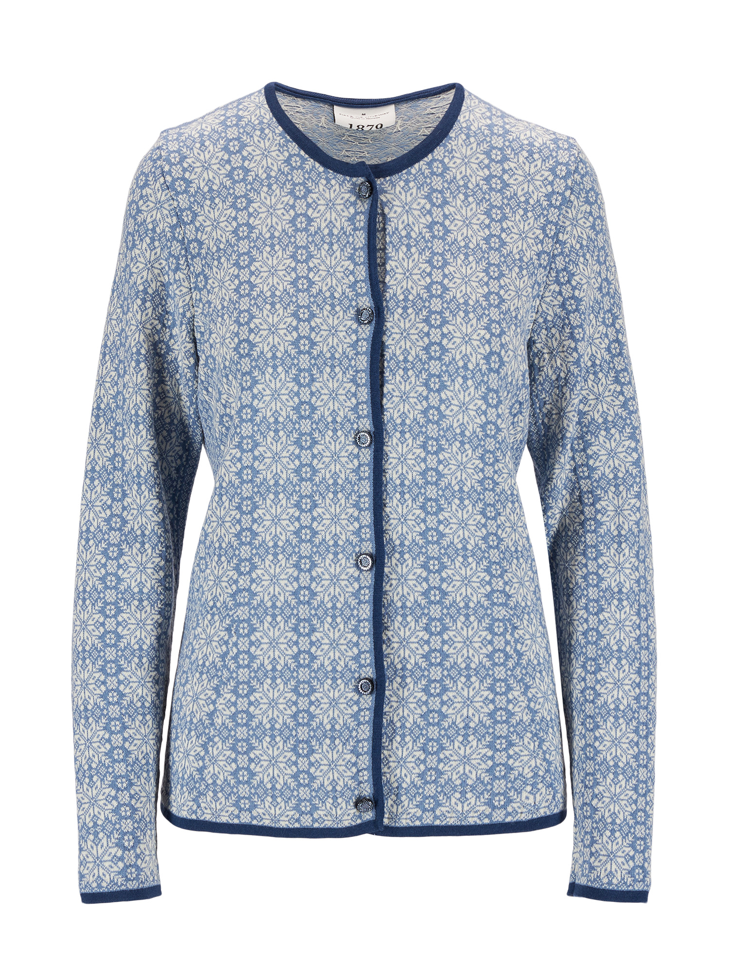 Othelie Women's Jacket - Merino Wool Blueshadow Offwhite