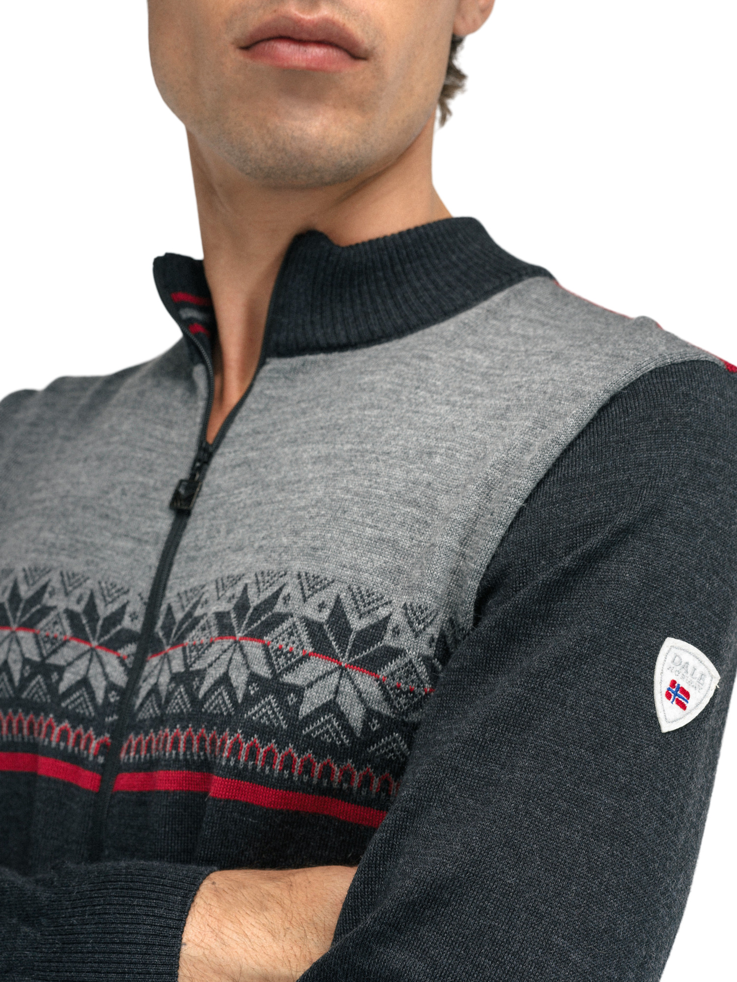 Liberg Men's Jacket - Merino wool Dark Charcoal Smoke Redrose