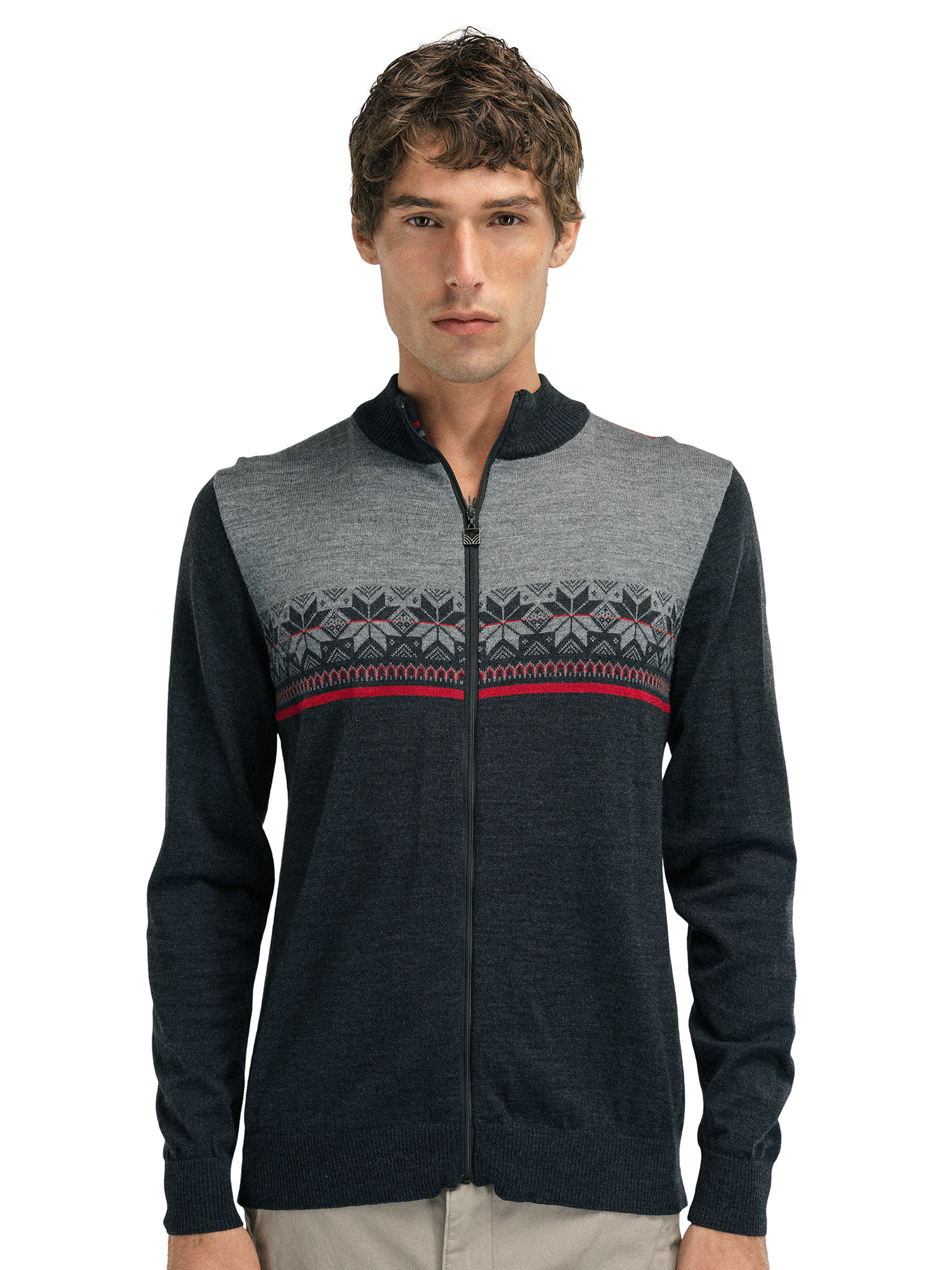 Liberg Men's Jacket - Merino wool Dark Charcoal Smoke Redrose