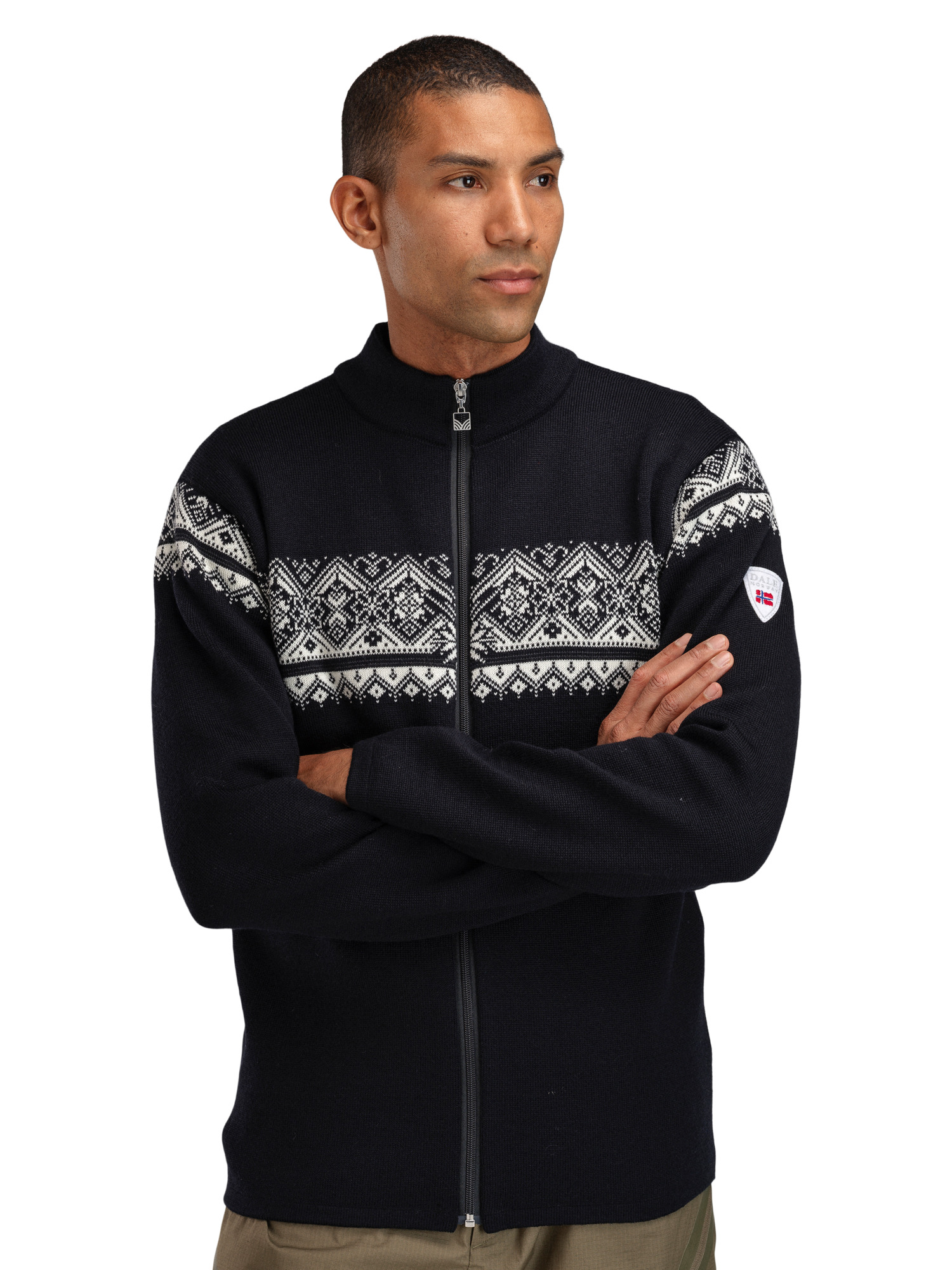 Heather Grey Multi Fairisle Moritz Sweater | STAUD