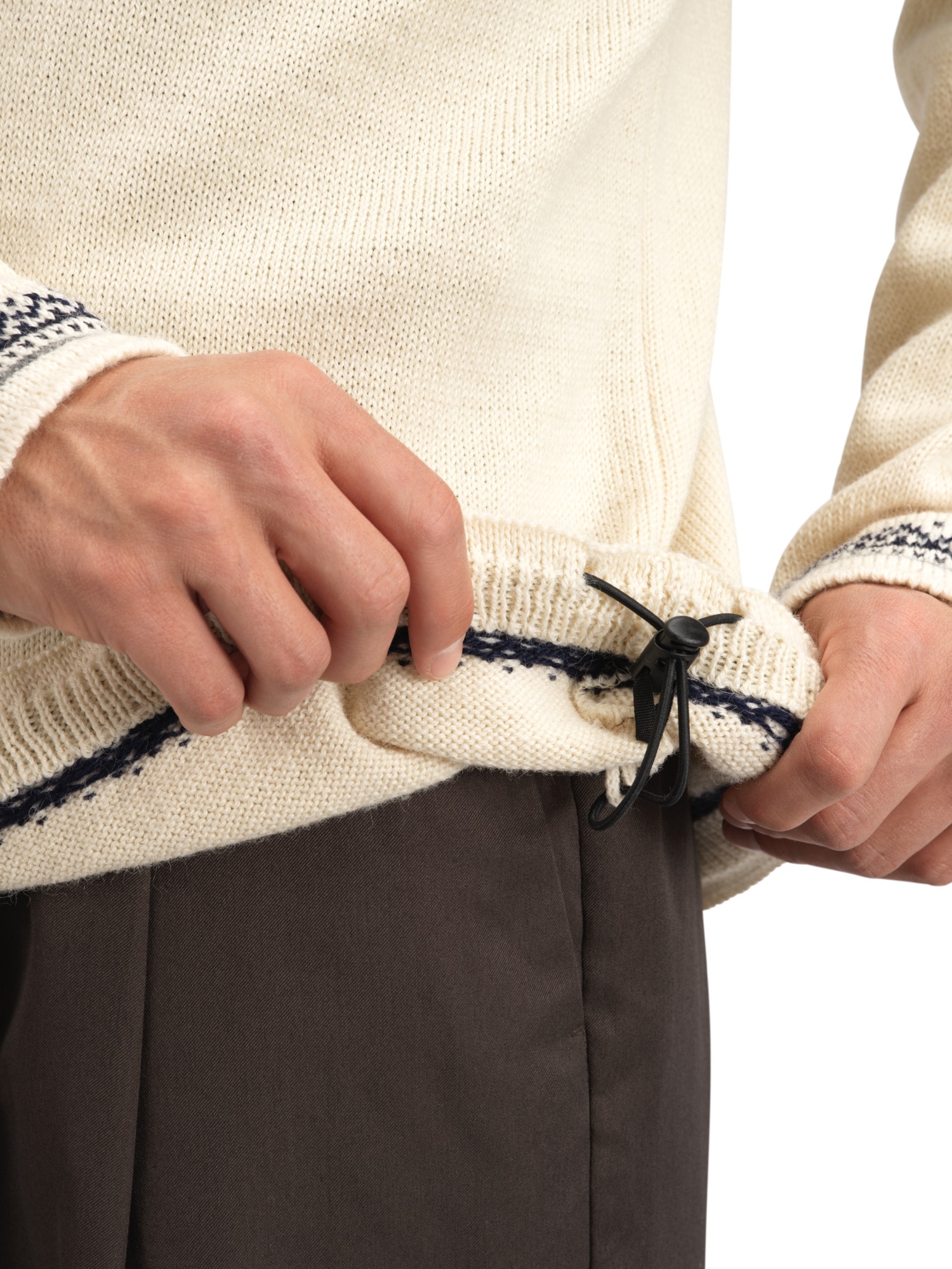 Vail Masc Sweater Offwhite Smoke Midnightnavy - Dale of Norway
