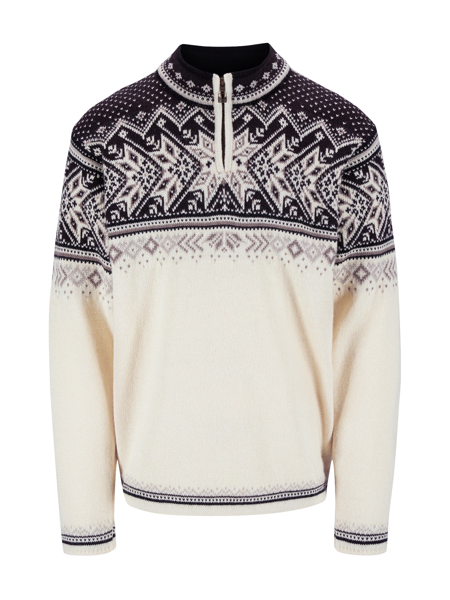 Vail Masc Sweater Offwhite Coffee Sandstone - Dale of Norway display picture 2