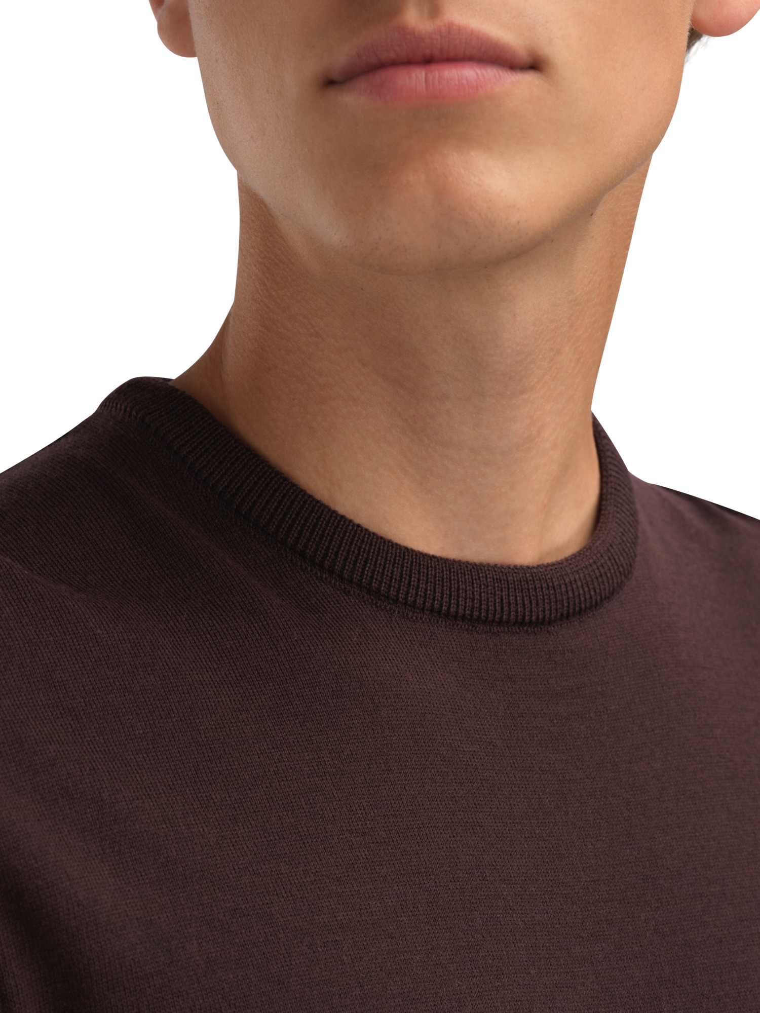 Magnus Men's Sweater - Merino Wool Aubergine