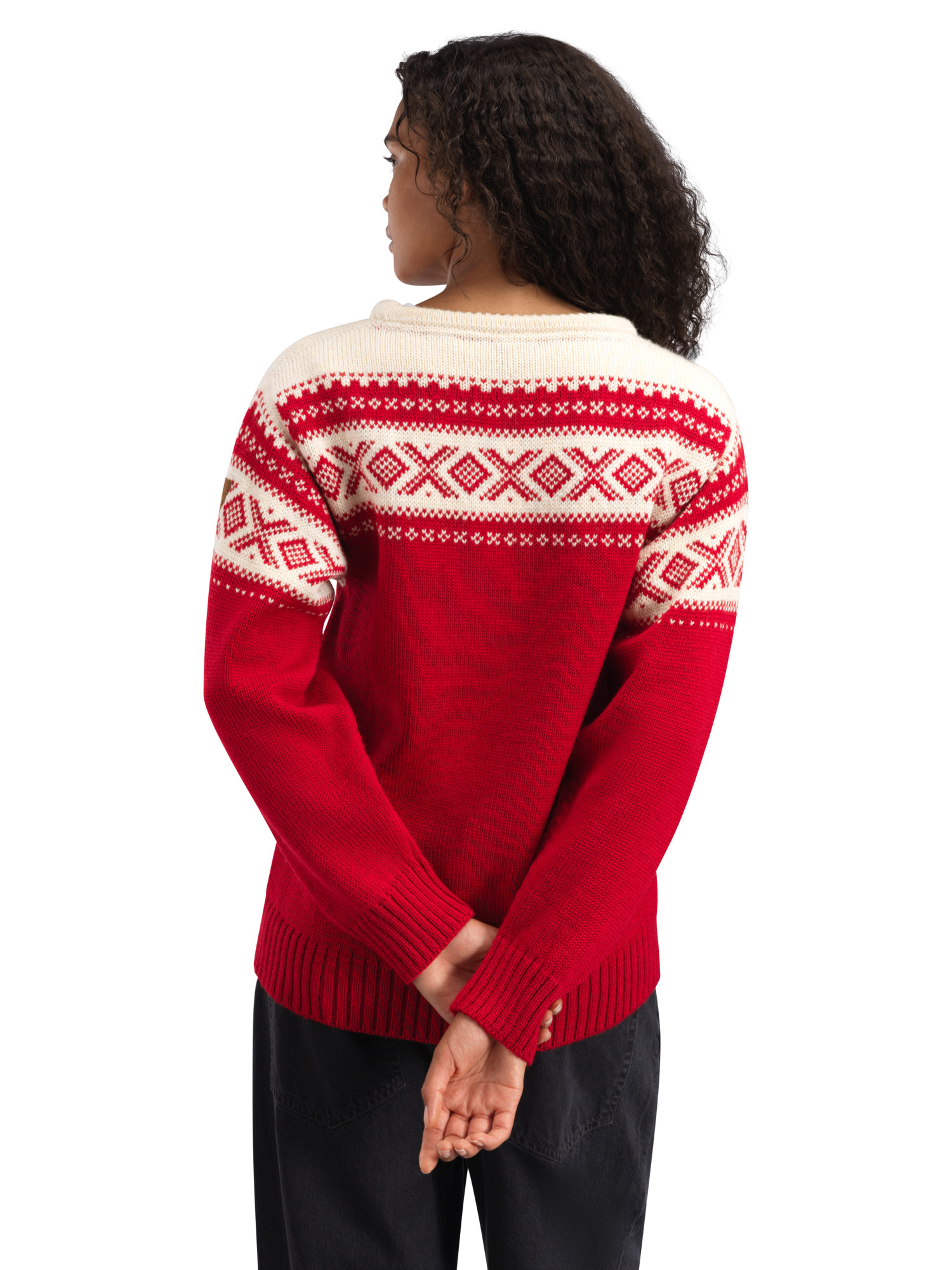 Cortina 1956 Sweater - Norwegian Wool Raspberry Offwhite