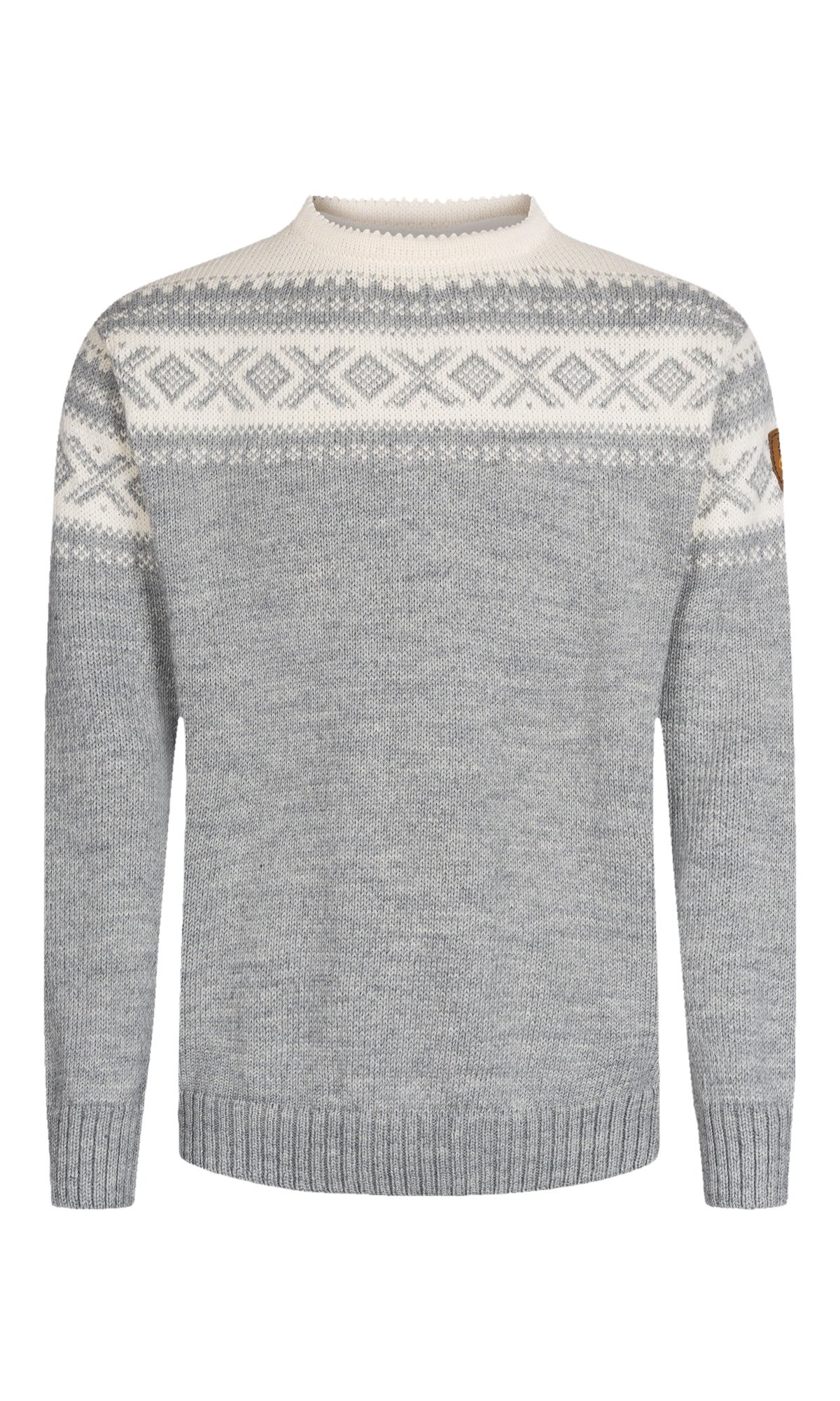 Cortina 1956 Sweater - Norwegian Wool Lightcharcoal Mel Offwhite