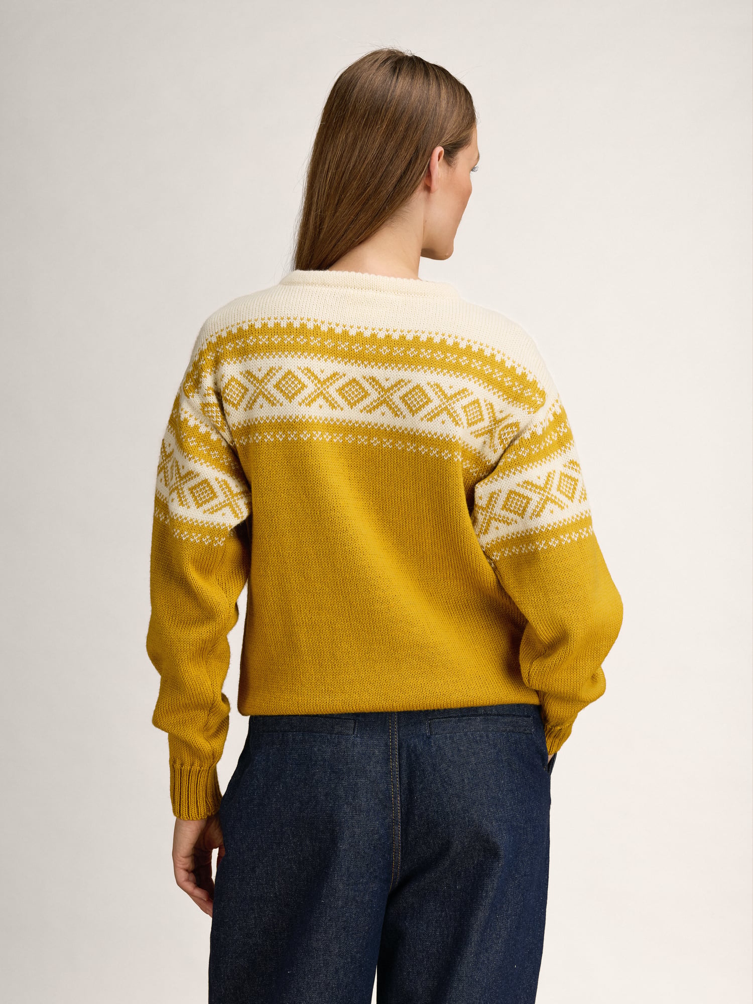 Cortina 1956 Sweater - Norwegian Wool Mustard Cream