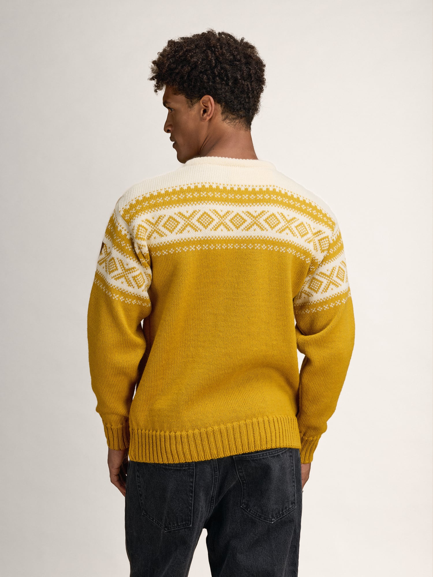 Cortina 1956 Sweater - Norwegian Wool Mustard Cream