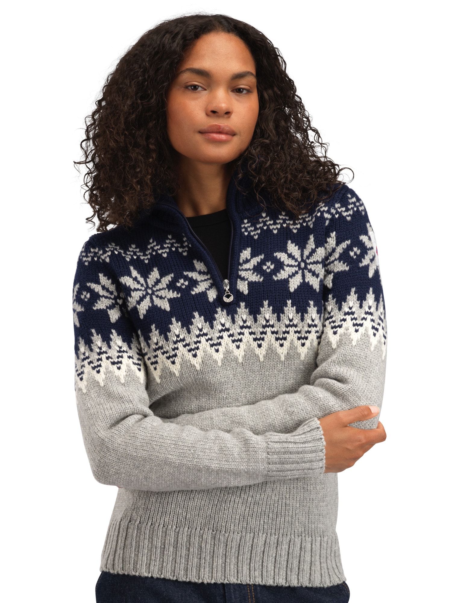 Feng Chen Wang◇2 IN 1 PULLOVER SWEATER/S/ウール/GRY/fuf14kt03 