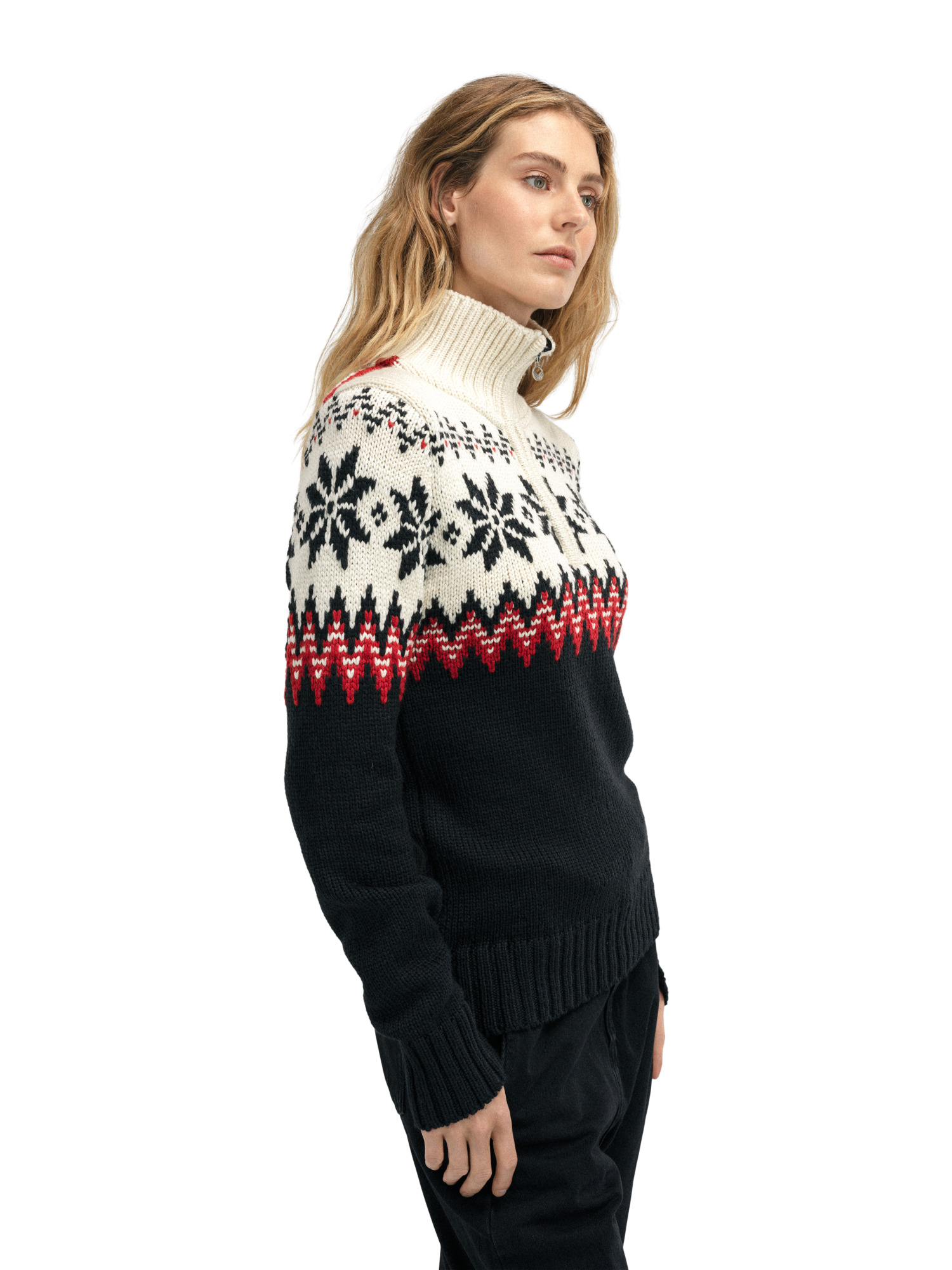 アメージングタイランド・グランドセール Sweater Fem Myking Black Norway of Dale - Offwhite Raspberry トップス