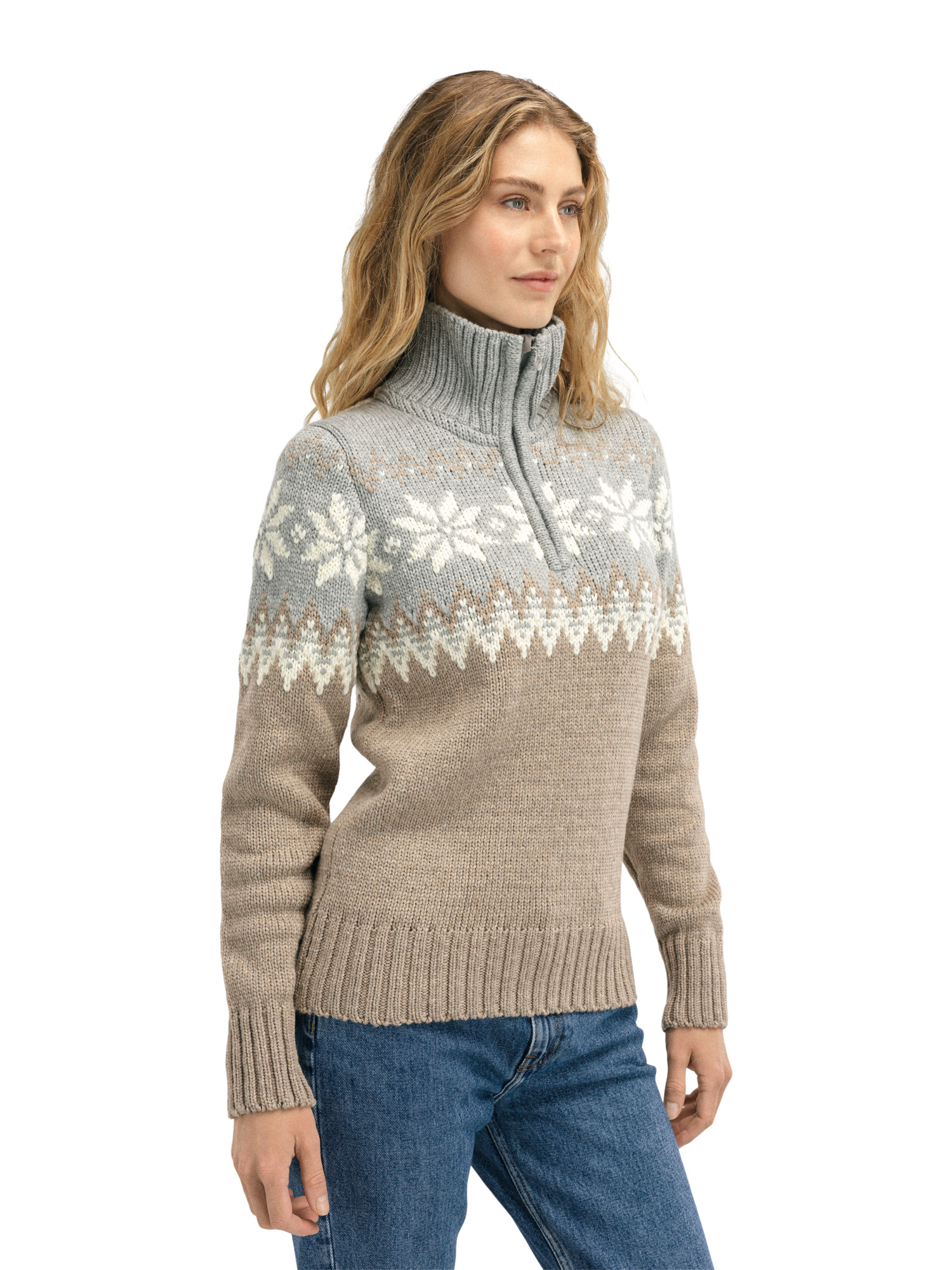 Myking Women’s Sweater - Merino Wool Mountainstone Lightcharcoal