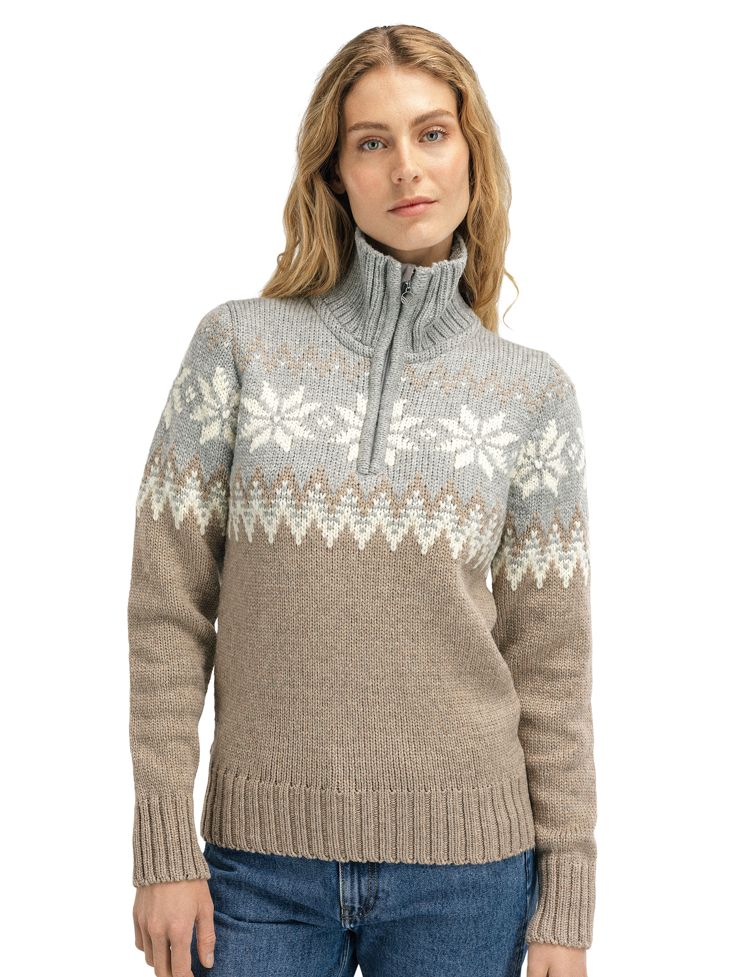 Myking Women’s Sweater - Merino Wool Mountainstone Lightcharcoal
