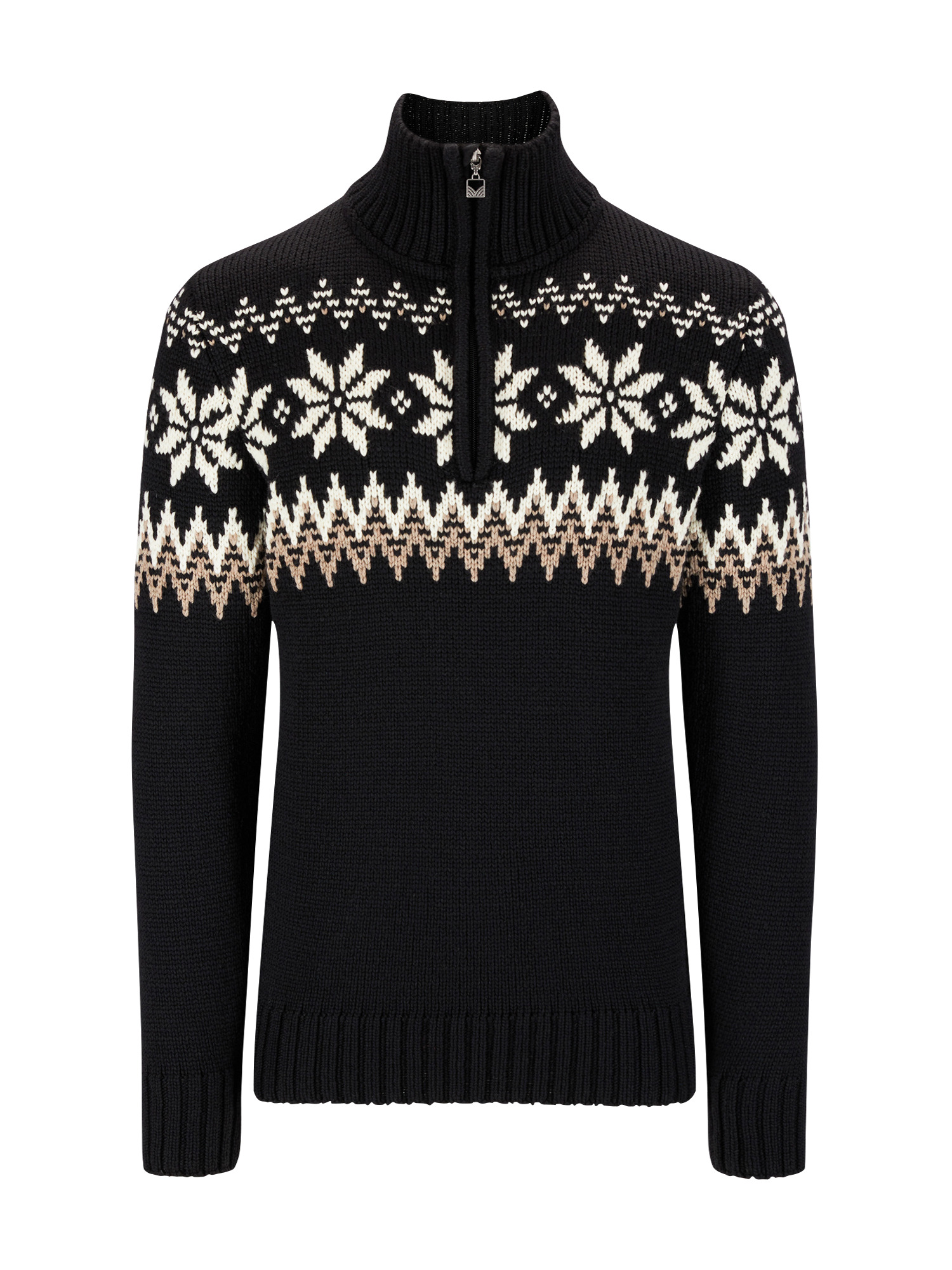 Myking Masc Sweater Black Brown Offwhite - Dale of Norway