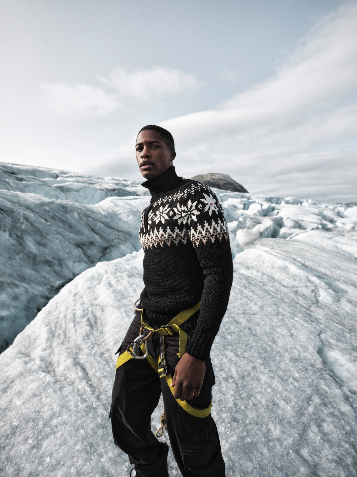 Myking Masc Sweater Black Brown Offwhite - Dale of Norway