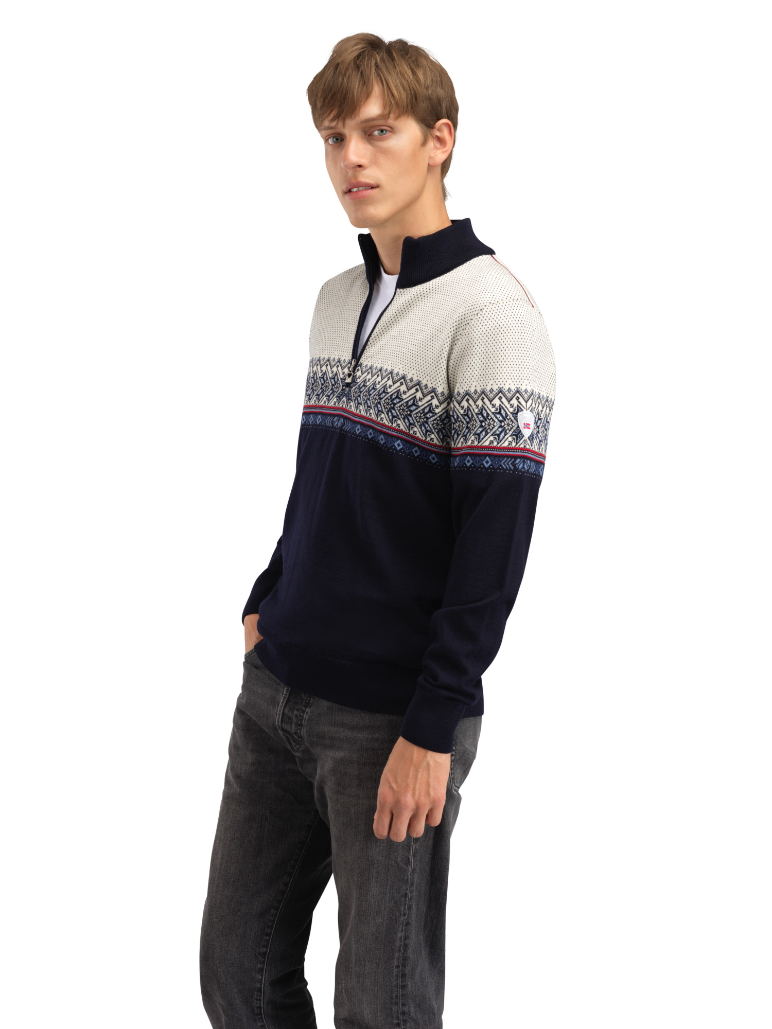 Hovden Men’s Sweater - Merino Wool Navy Blueshadow Indigo