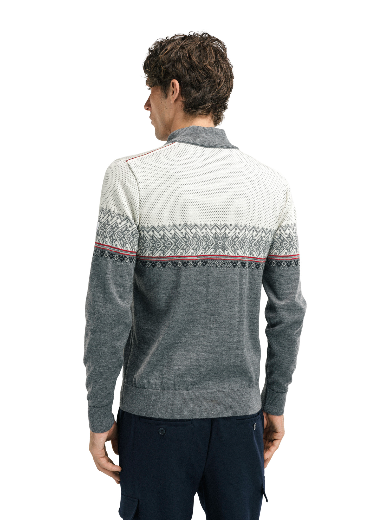 Hovden Men’s Sweater - Merino Wool Smoke Offwhite