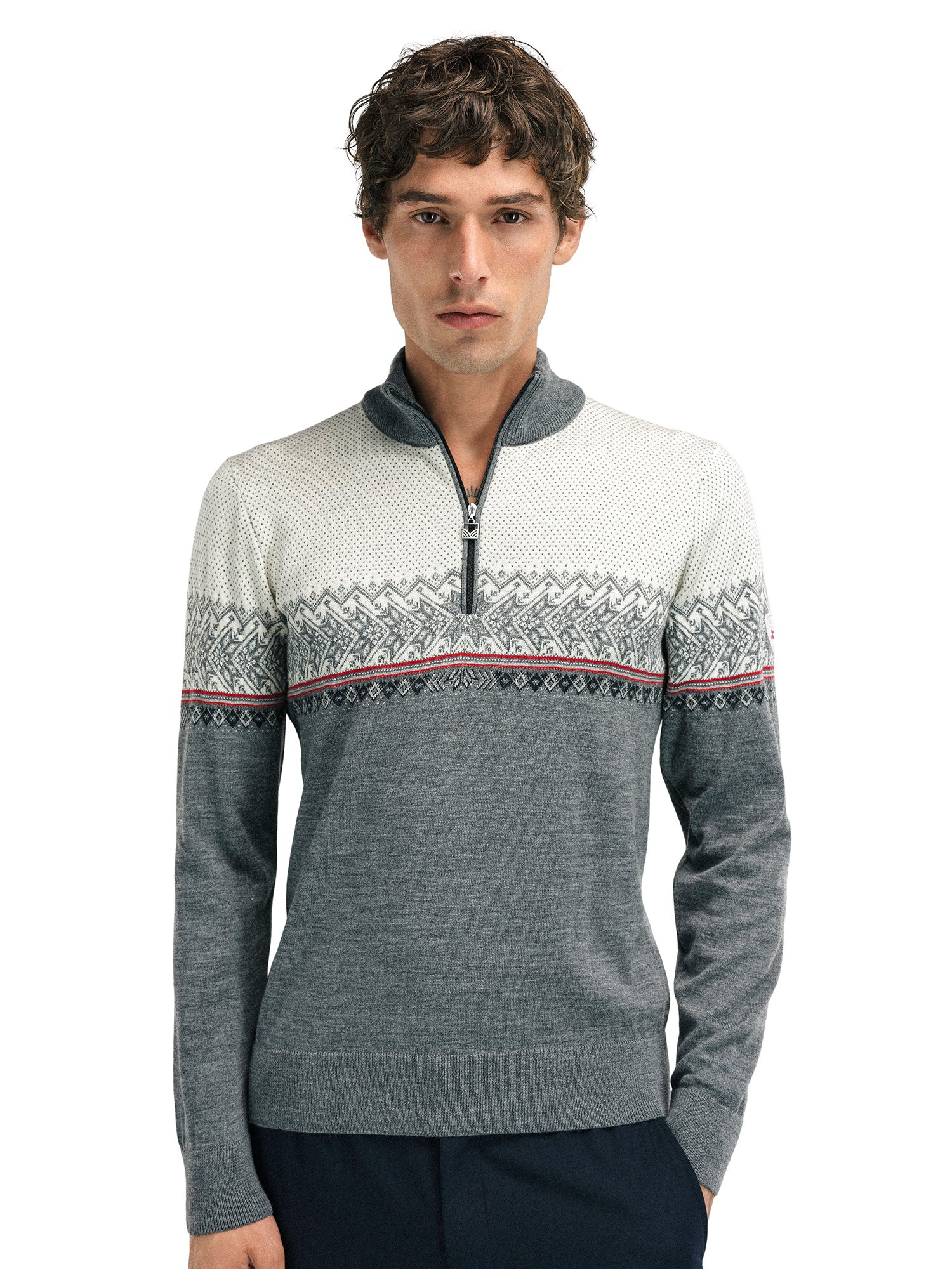 Hovden Men’s Sweater - Merino Wool Smoke Offwhite