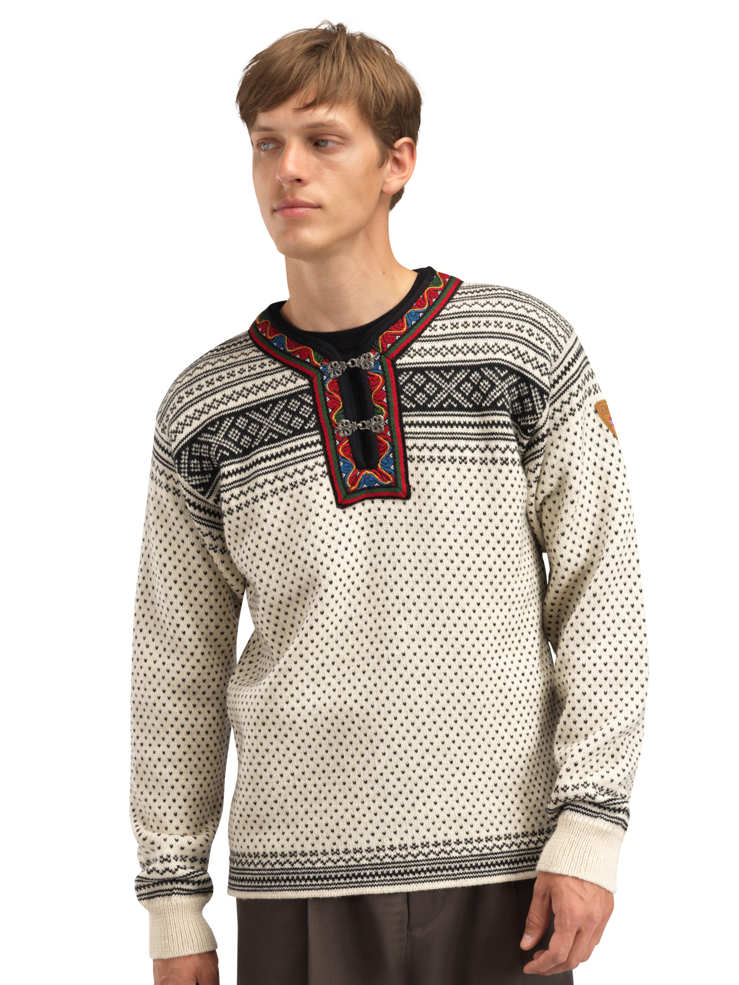 Setesdal Lusekofte Sweater - Norwegian Wool Offwhite Black