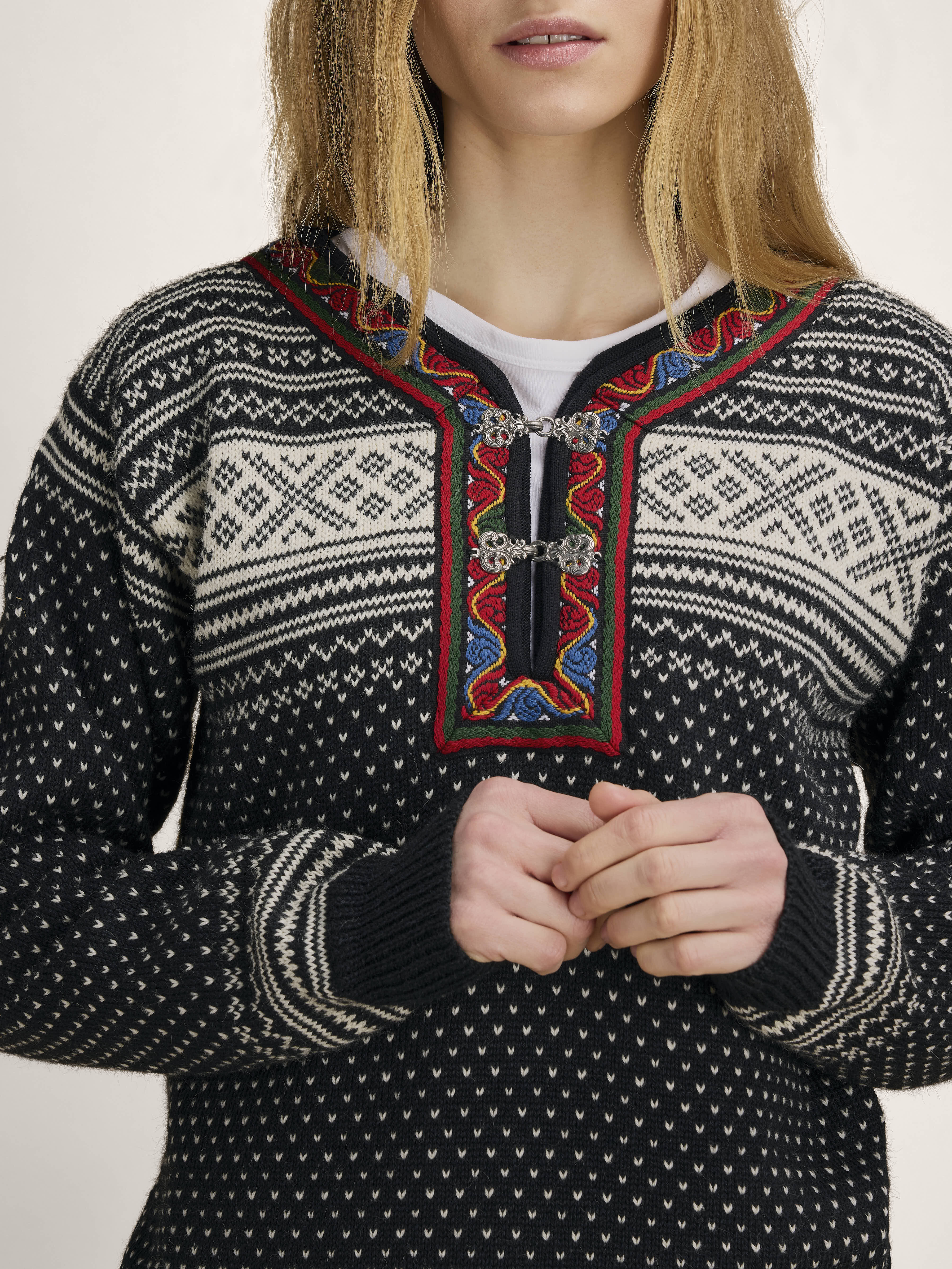 Setesdal Lusekofte Sweater Black Offwhite