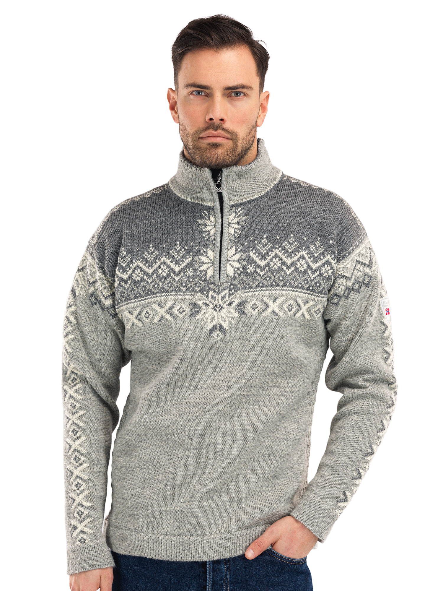 140th Anniversary Sweater - Men - Grey - Dale of Norway - Dale of