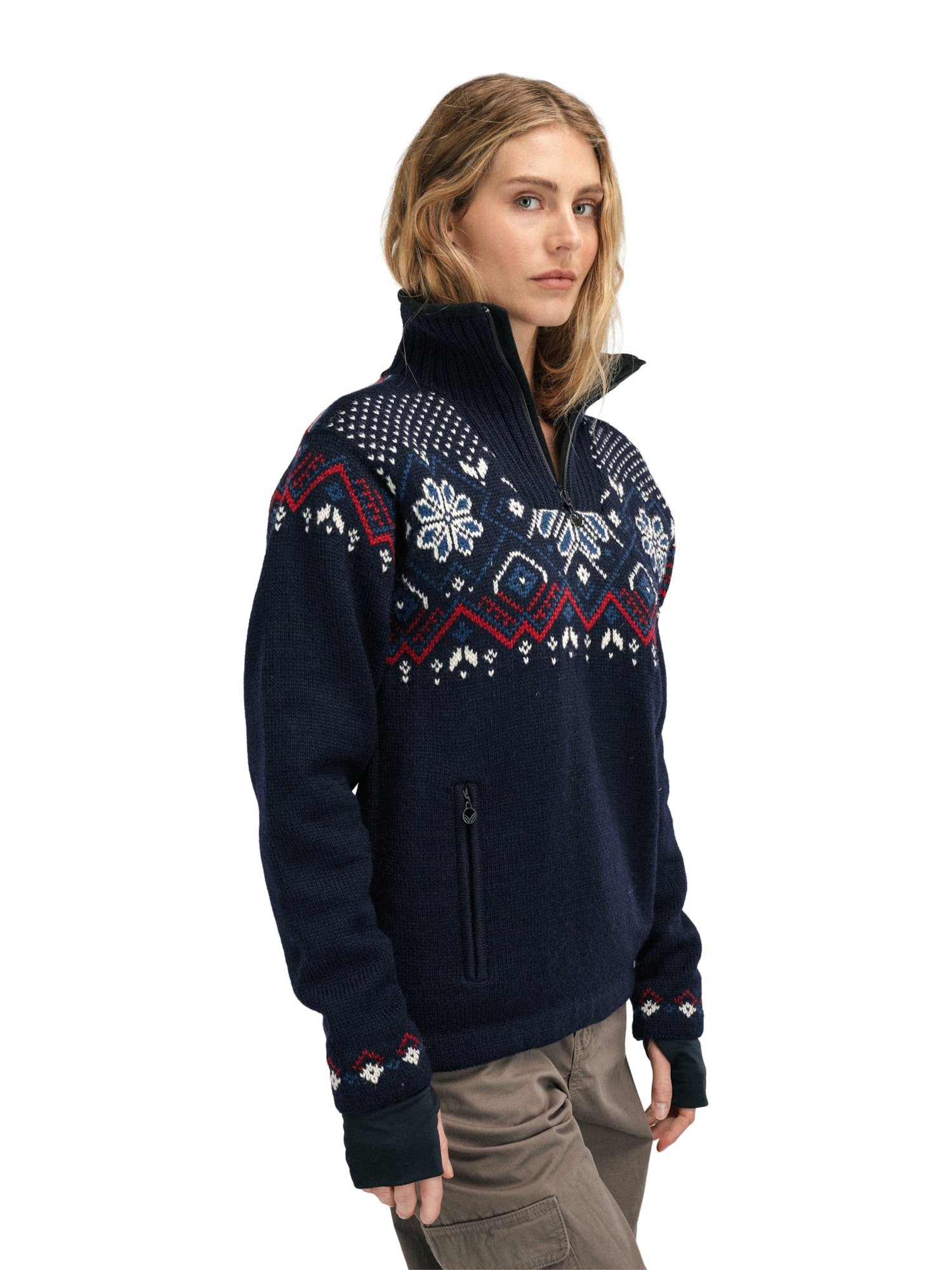 Fongen Weatherproof Sweater - Women - Navy - Dale of Norway - Dale of ...