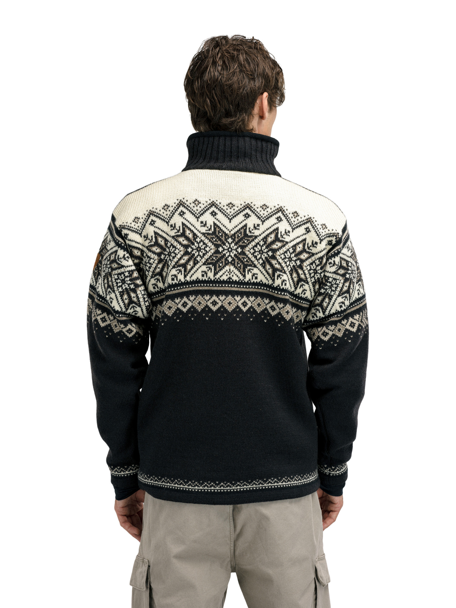 Vail Windproof Men’s Sweater - Norwegian Wool  Black Sandstone