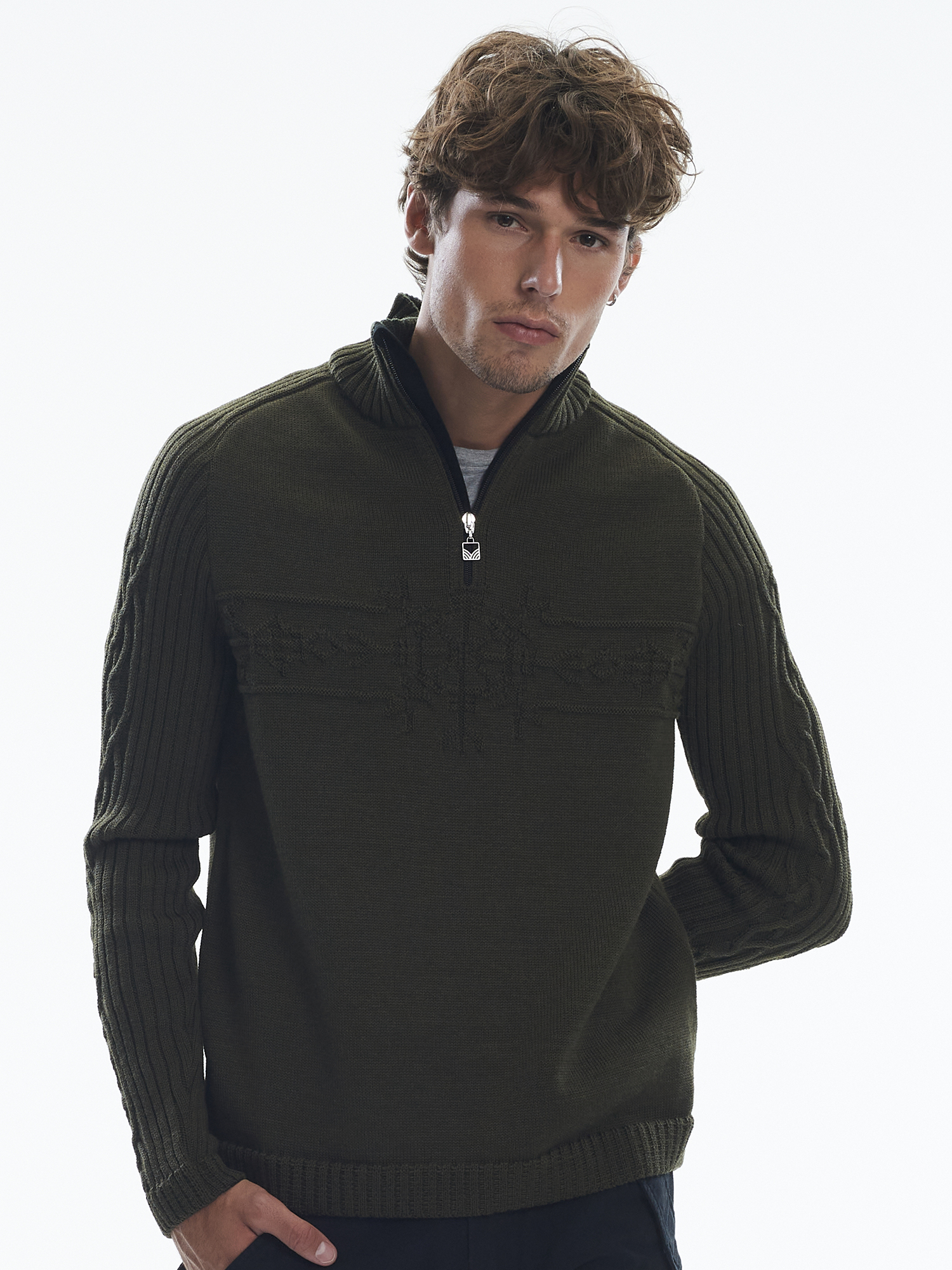 Vegvisir Masc Sweater Army green - Dale 