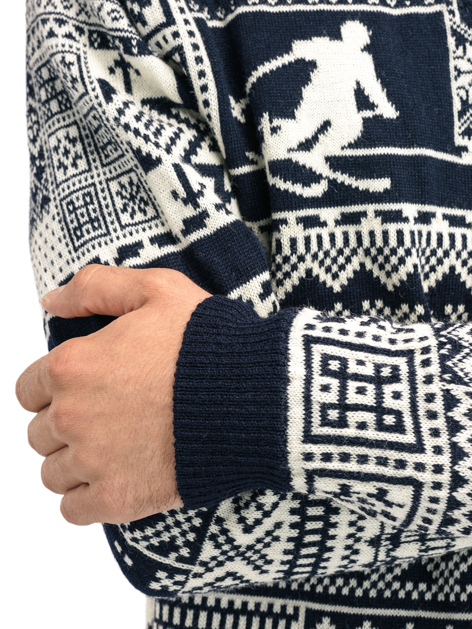 History sweater Navy Offwhite Raspberry - Dale of Norway